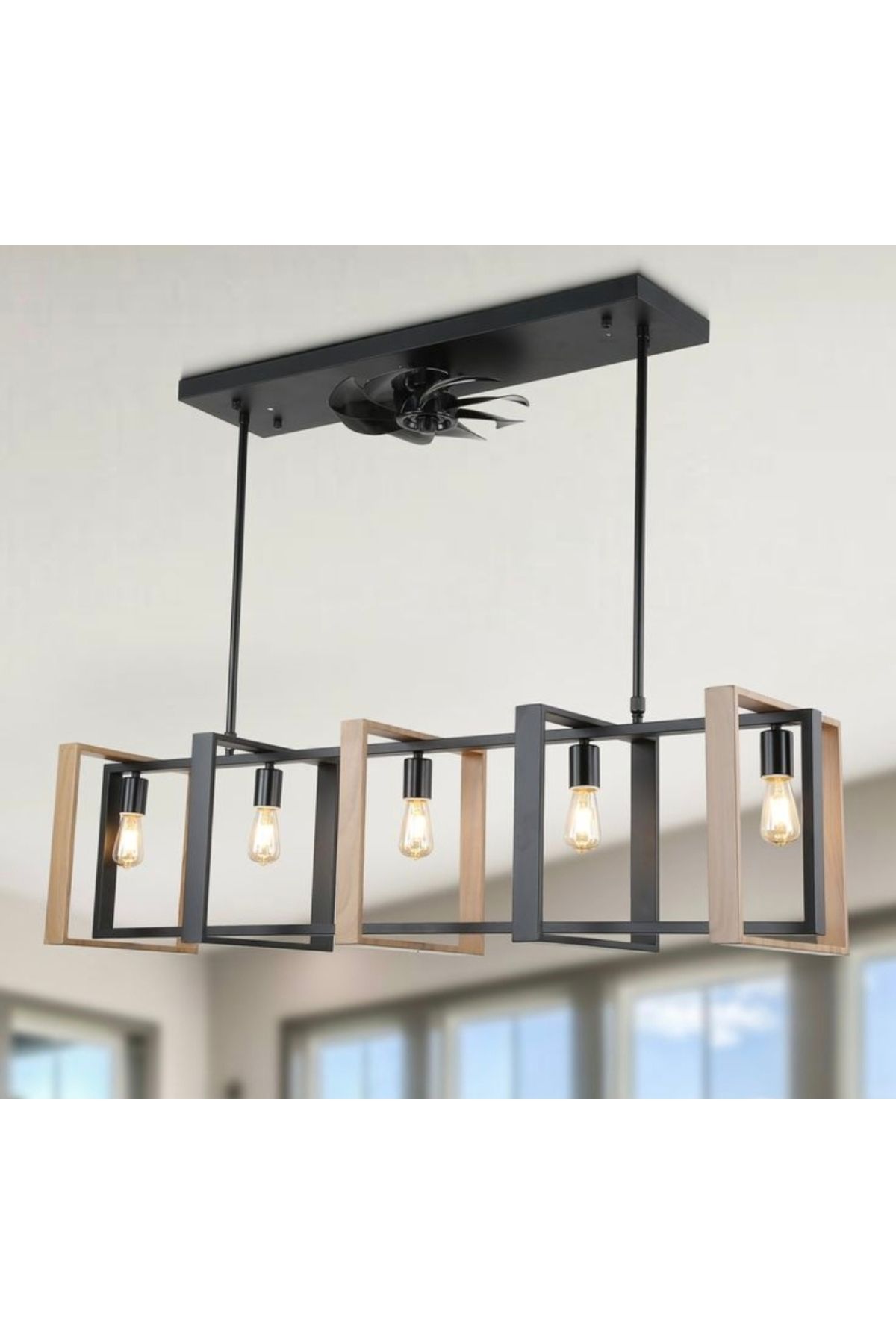 Home Modern 5'li Ahşap Sarkıt Avize
