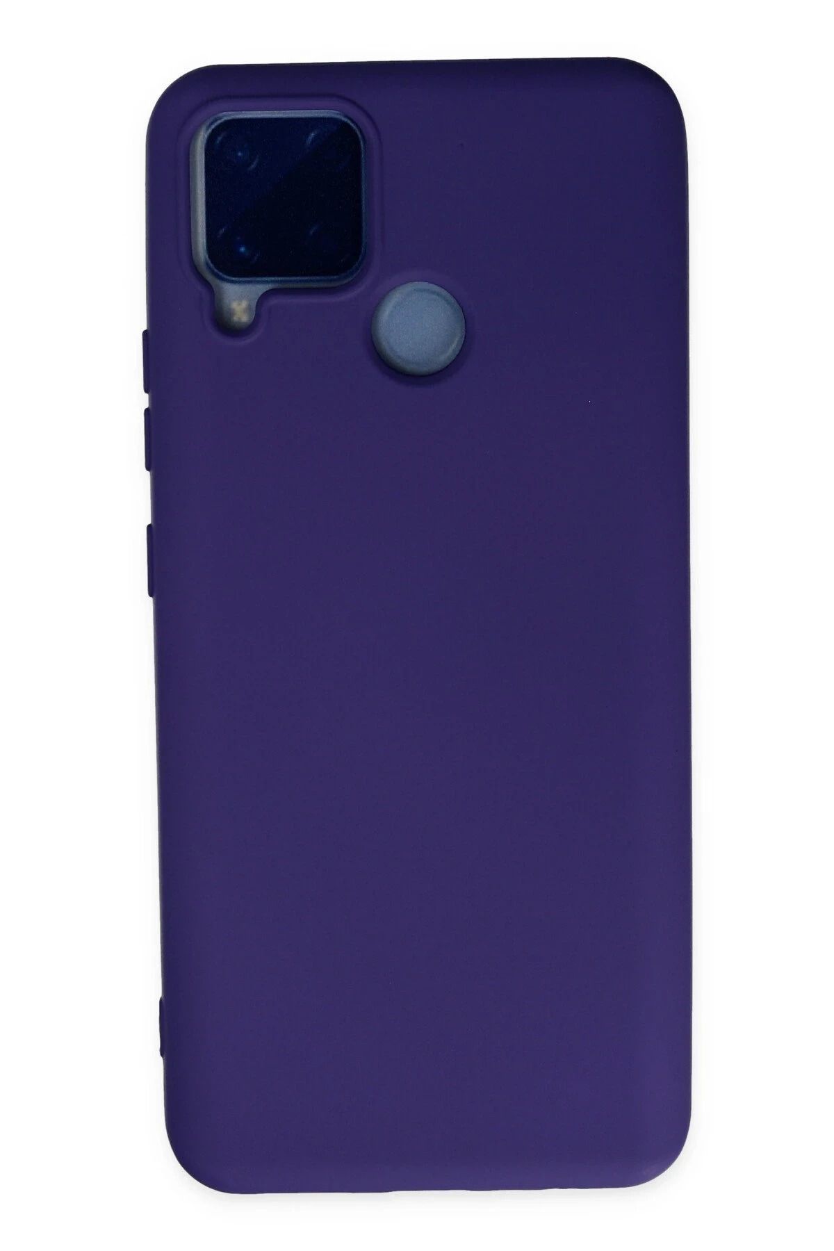 NewFace Realme C15 Kılıf Nano içi Kadife Silikon - Mor DPMAH