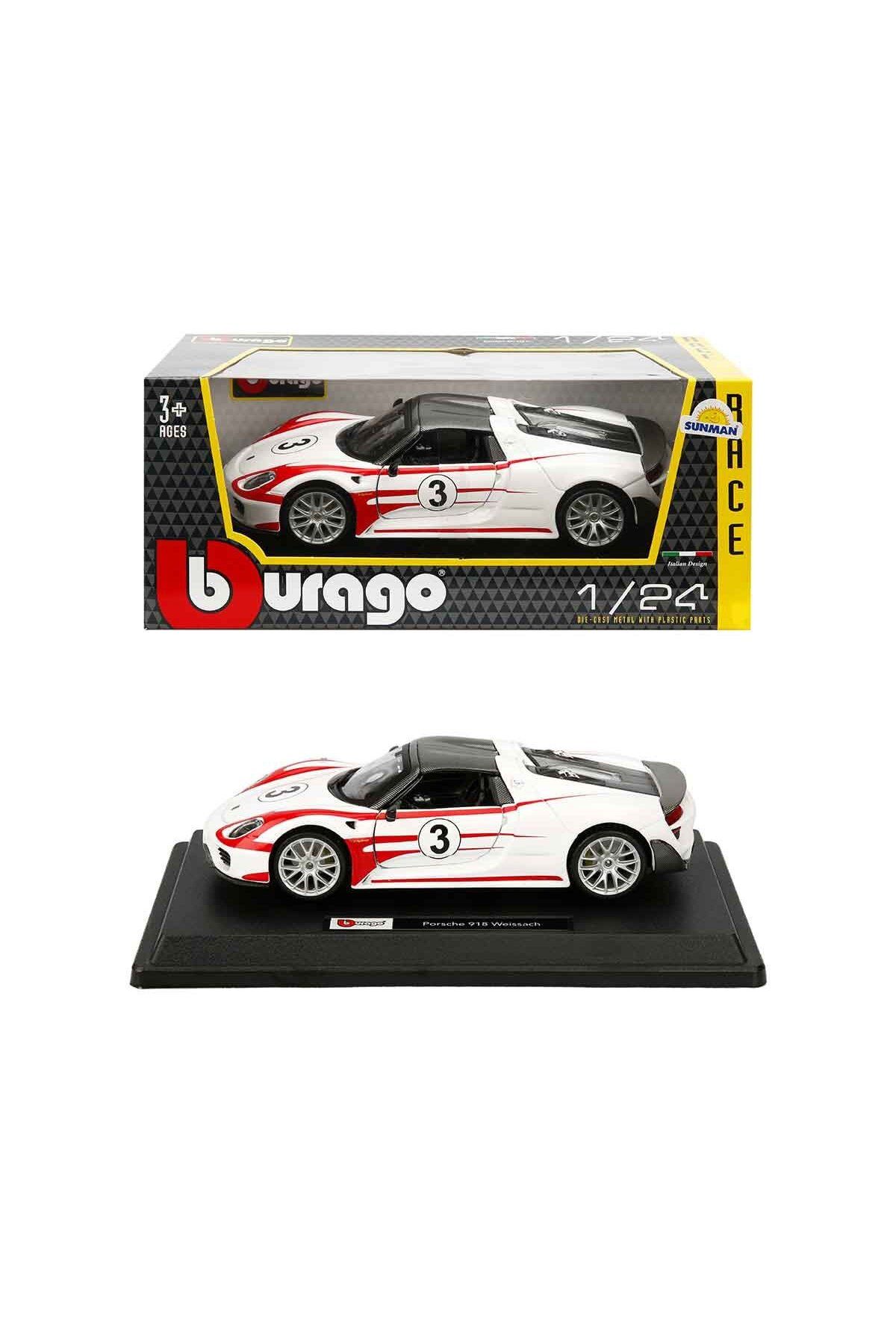 Sunman 28009 Burago Porsche 918 Spyder 1:24 Model Araba -Sunman