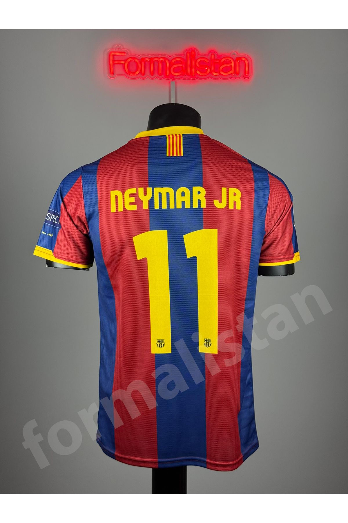Quaxram Barce.lona Neymar Jr 2011 Futbol Forması - Bordo Mavi
