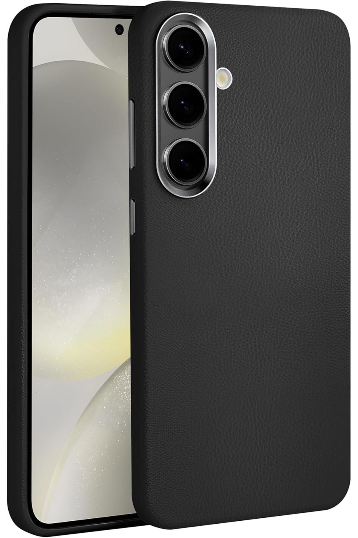 STOREMAX nffashopm Galaxy S Modelleri için Leth Shield Serisi Parmak İzi Tutmayan Deri Görünümlü Metal