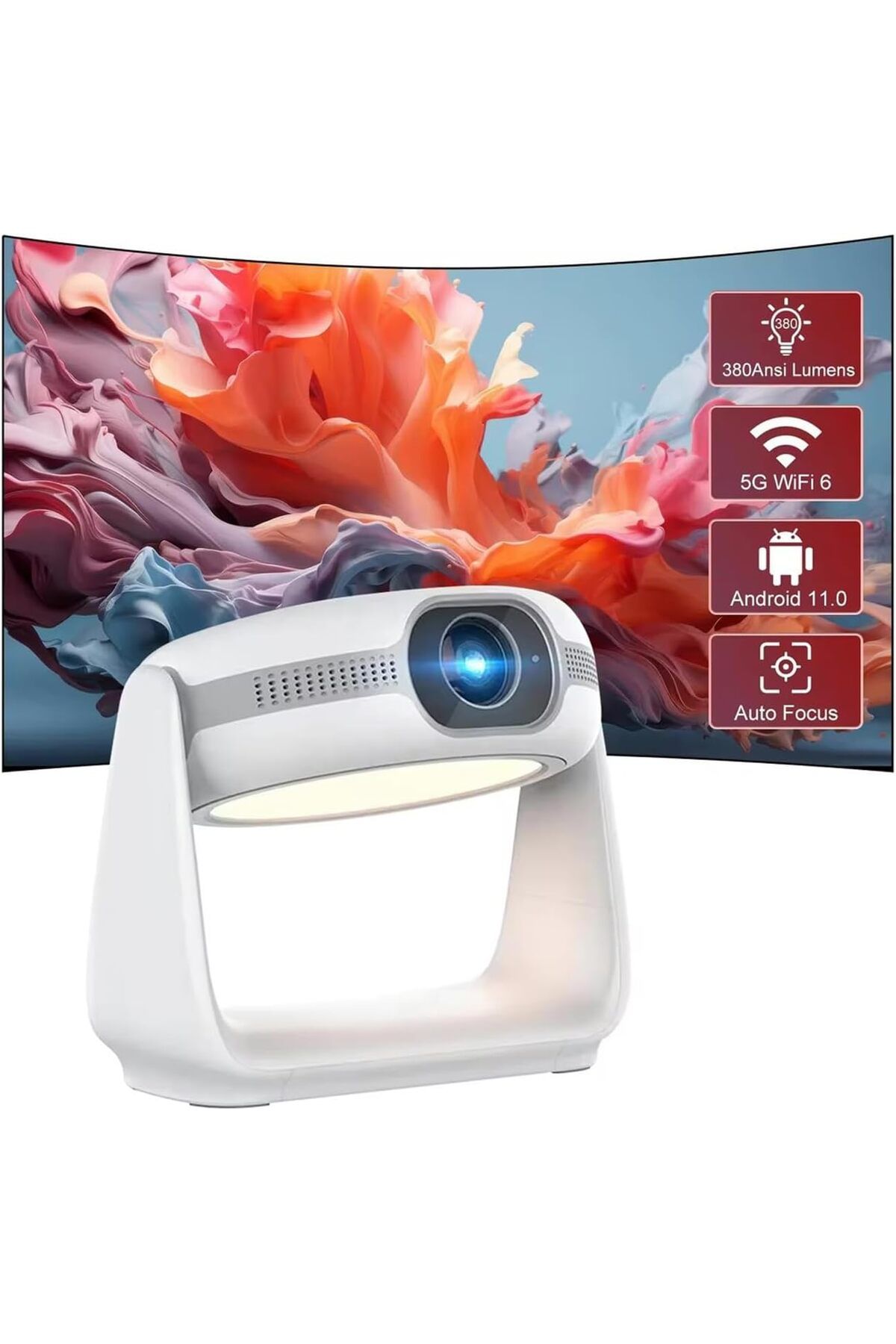STOREMAX htpshopmx Otomatik Focus Yüksek Lümen Tam Yüksek Çözünürlüklü 3D Desteği LCD Android Wifi