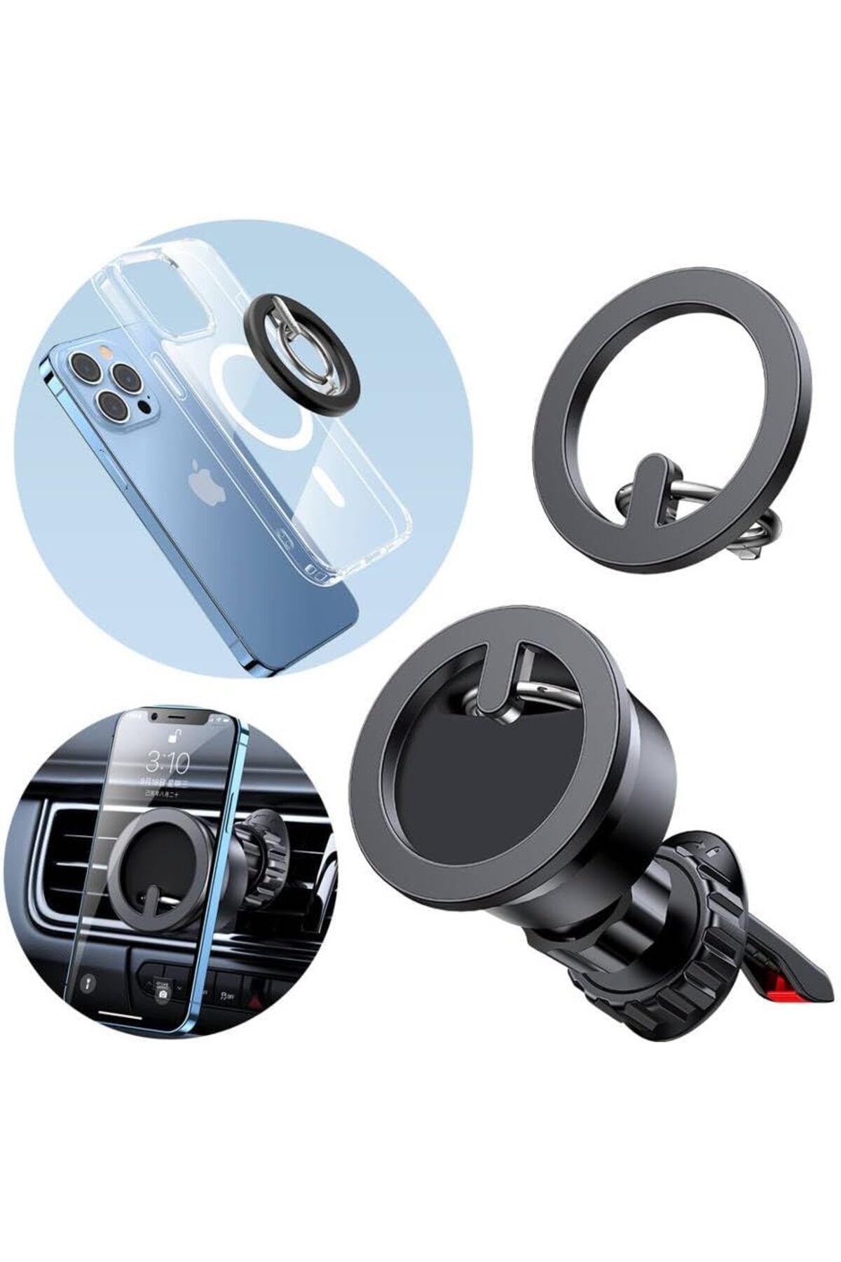 STOREMAX nffashopm JR-ZS294 Manyetik 3 In 1 Stantlı Araç Tutucu - Stant storestarx 1051353