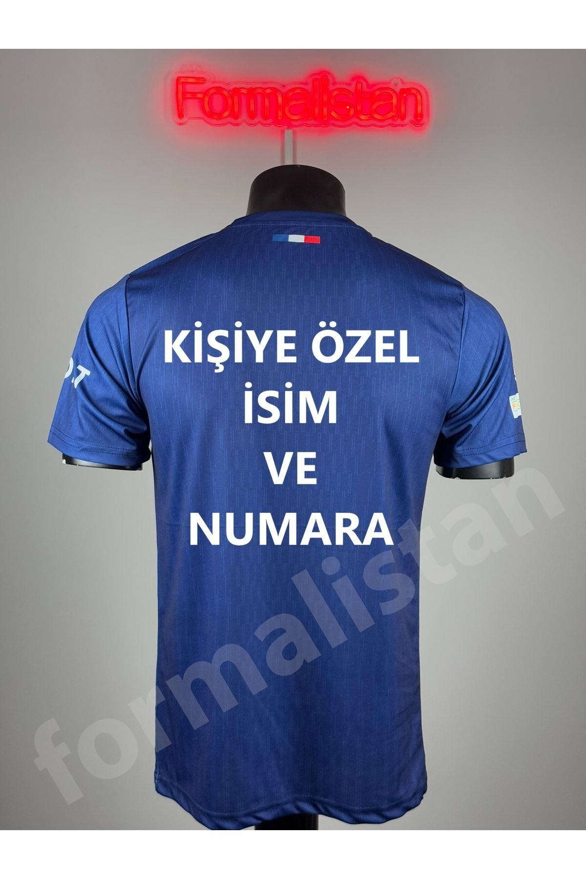 Quaxram Kişiye Özel İsim Ve Nummara Baskılı PSG Takım Futbol Forması - Lacivert