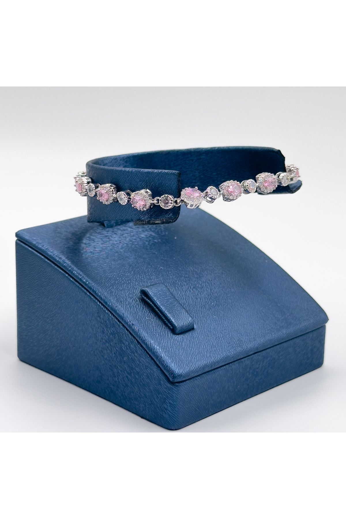 Livora Jewelry Pembe Kuvars Gümüş Bileklik