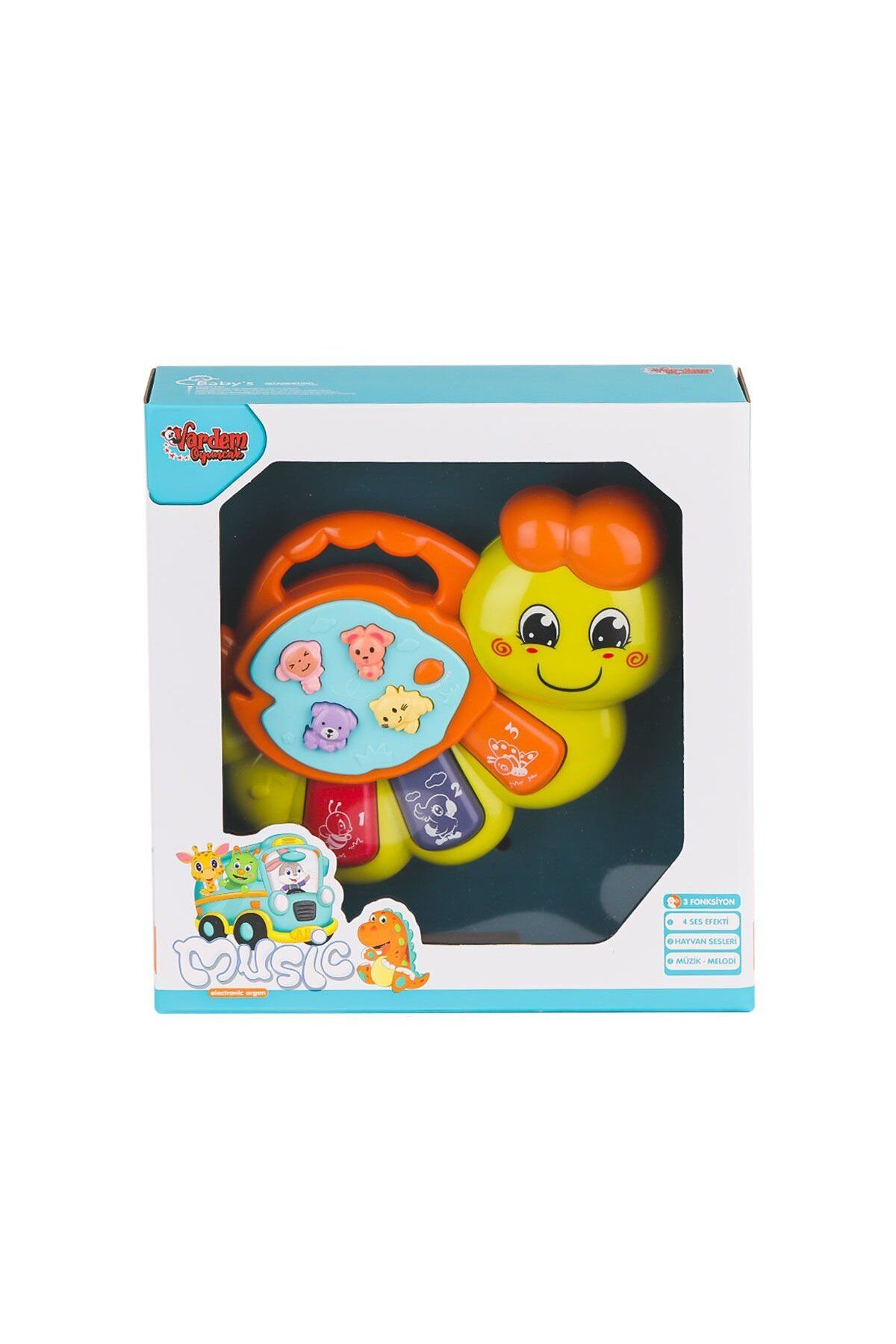 VARDEM OYUNCAK JLG-855-64A Işıklı ve Müzikli Solucan Bebek Pianosu -Vardem Oyuncak