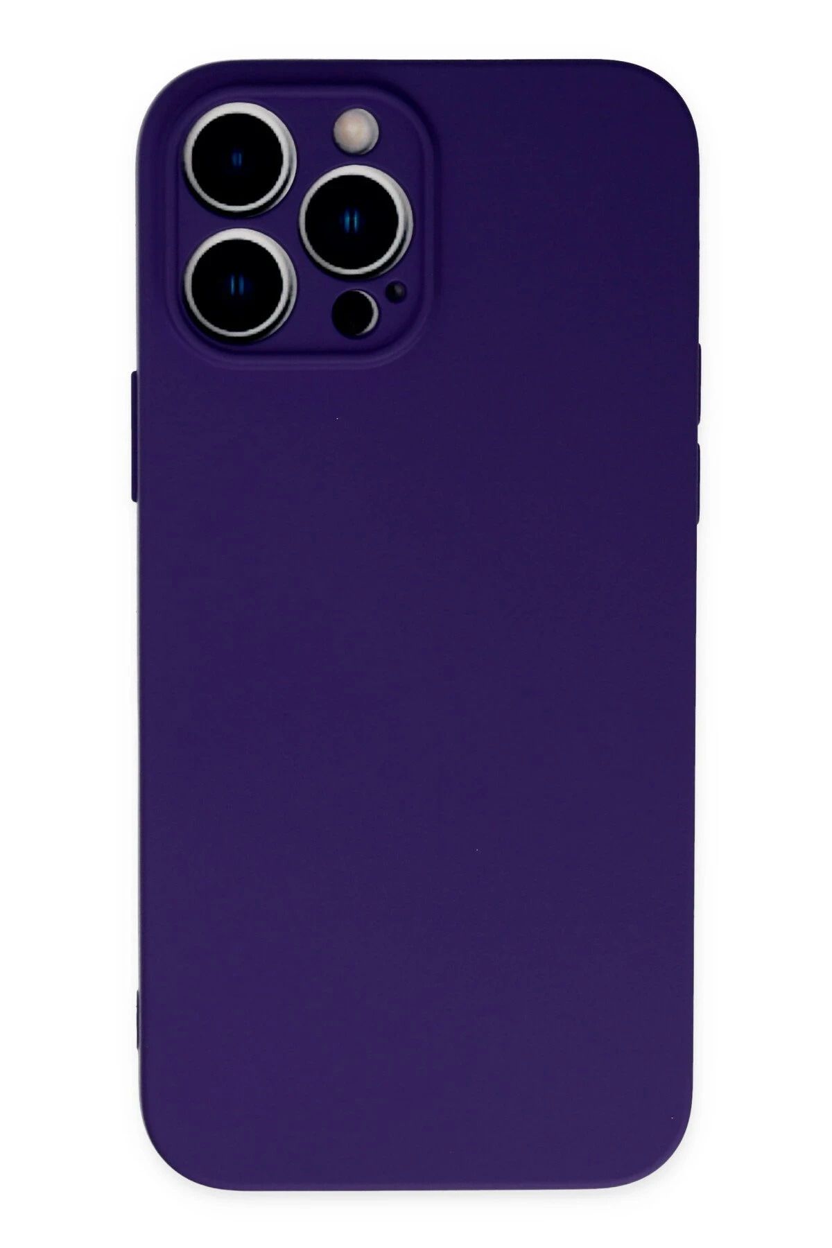 NewFace iPhone 13 Pro Max Kılıf Nano içi Kadife Silikon - Mor YNSMR
