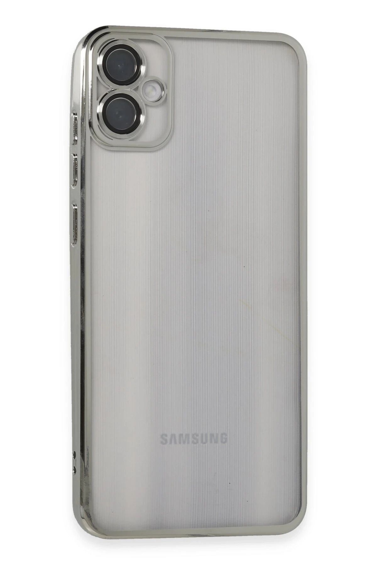 NewFace Samsung Galaxy A05 Kılıf Lensli Silikon - Gümüş JOJUA