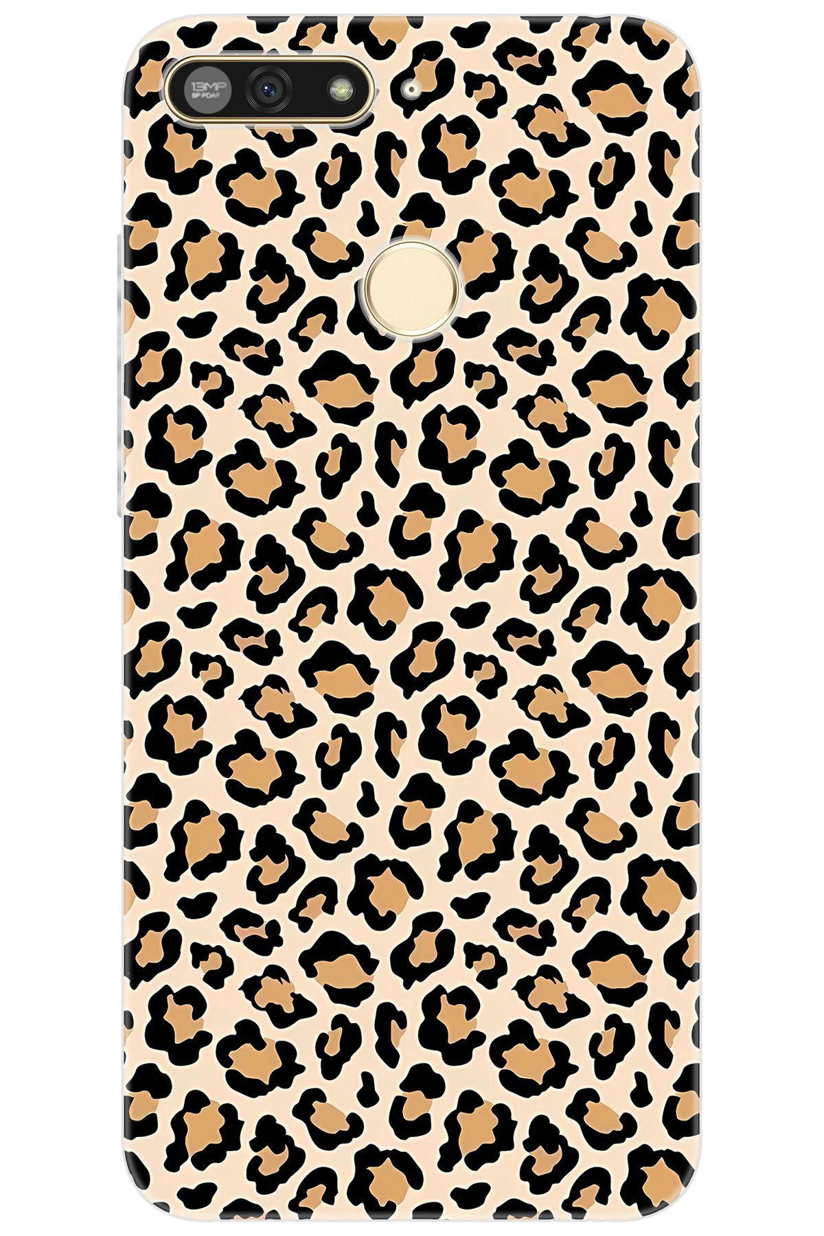 Ceppare Honor 7A (AUM-L29) Uyumlu Kılıf Desen Baskılı Silikon Leopar Desen STK:743 CP-MHqyS19