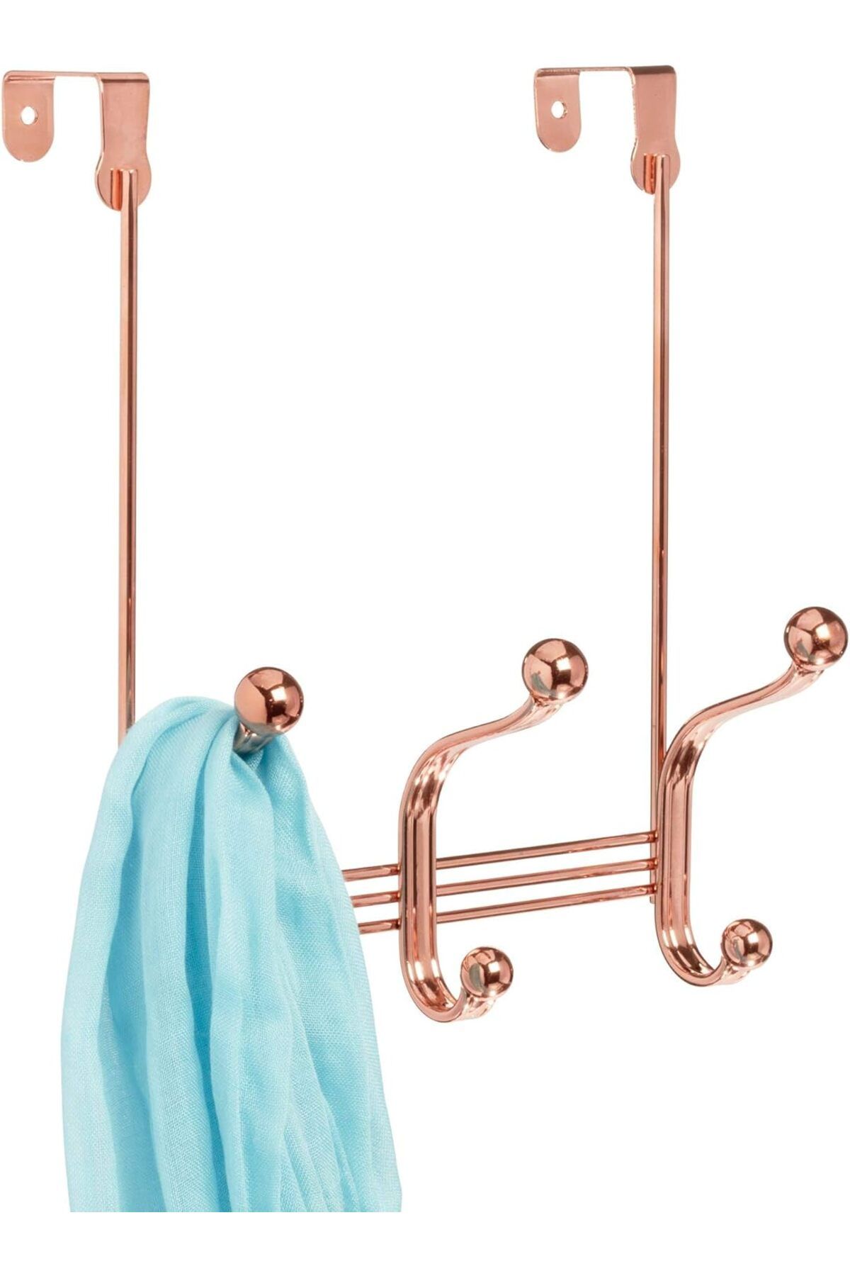 STOREMAX nffashopm York Metal Kapı Üstü Düzenleyici, Yatak Odası, Dolap, Banyo için 3 Kancalı Raf, 10