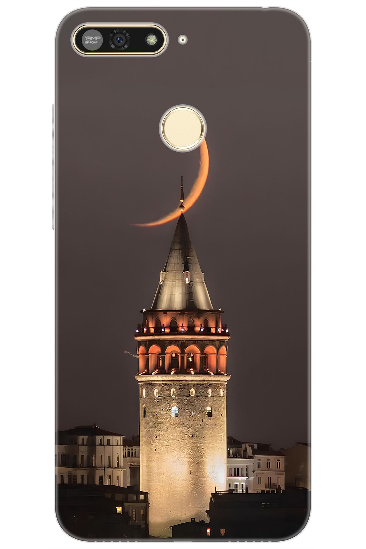 Ceppare Honor 7A (AUM-L29) Uyumlu Kılıf Desen Baskılı Silikon Galata Kulesi STK:673 CP-gVmVR9e