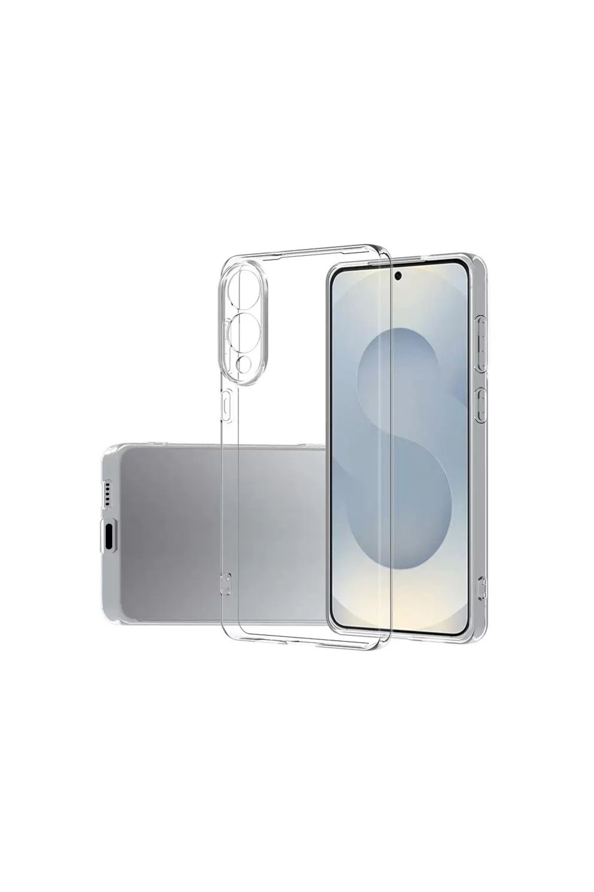 Kupa Samsung Galaxy S25 Edge Kılıf Pürüzsüz Şık Parlak Ultra Ince Esnek Şeffaf Silikon Kapak
