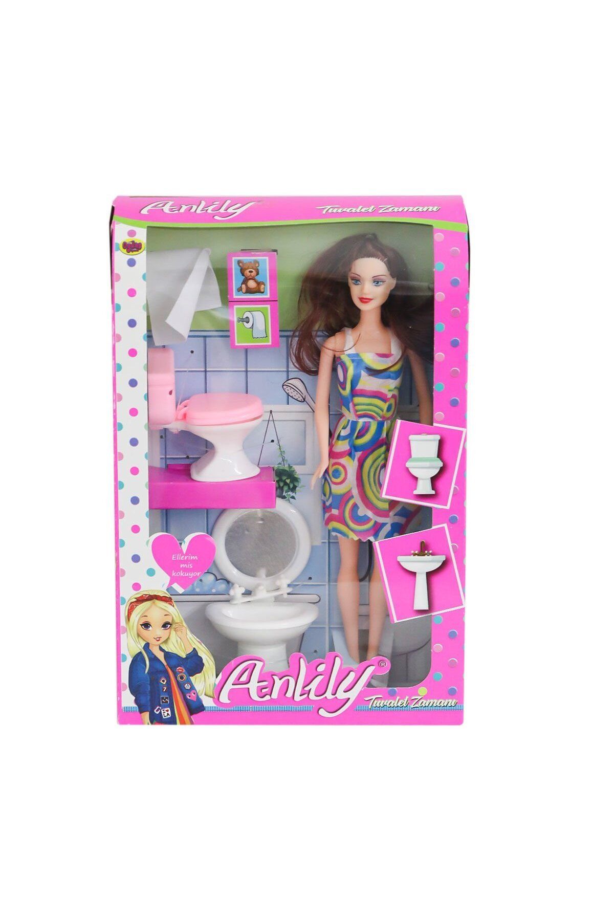 oydaş oyuncak 02443 Anlily Klozetli Lavabolu Bebek -Oydaş Oyuncak