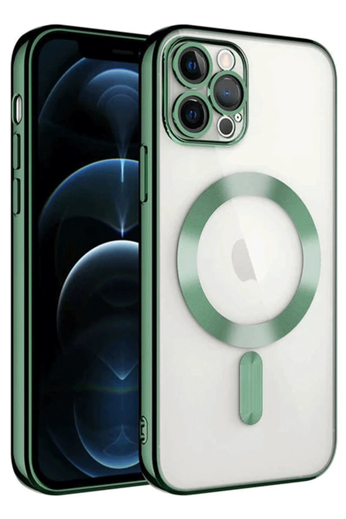 NewFace iPhone 14 Pro Max Kılıf Kross Magneticsafe Kapak - Koyu Yeşil YNSMR