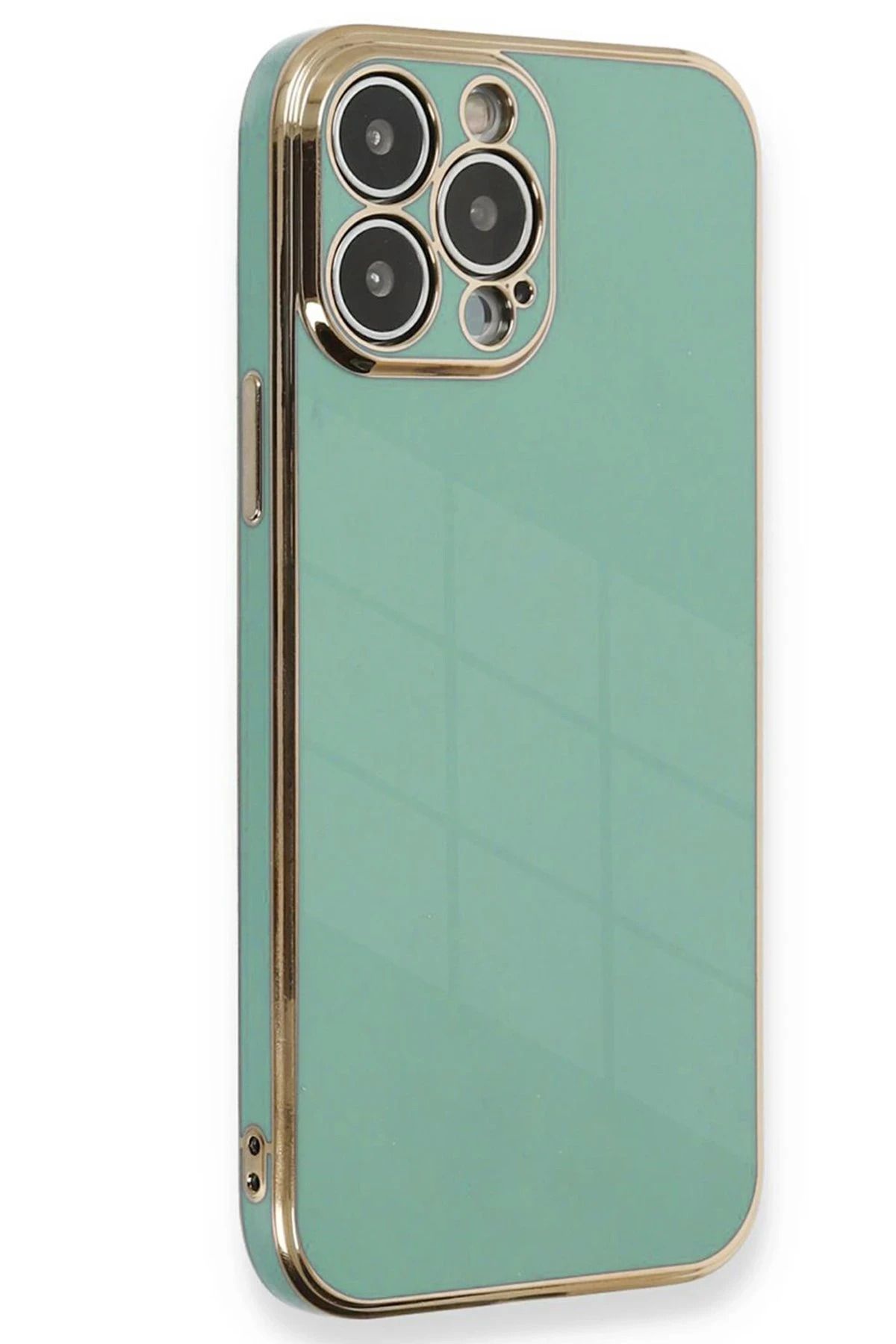 NewFace iPhone 15 Pro Kılıf Volet Silikon - Açık Yeşil JOJUA