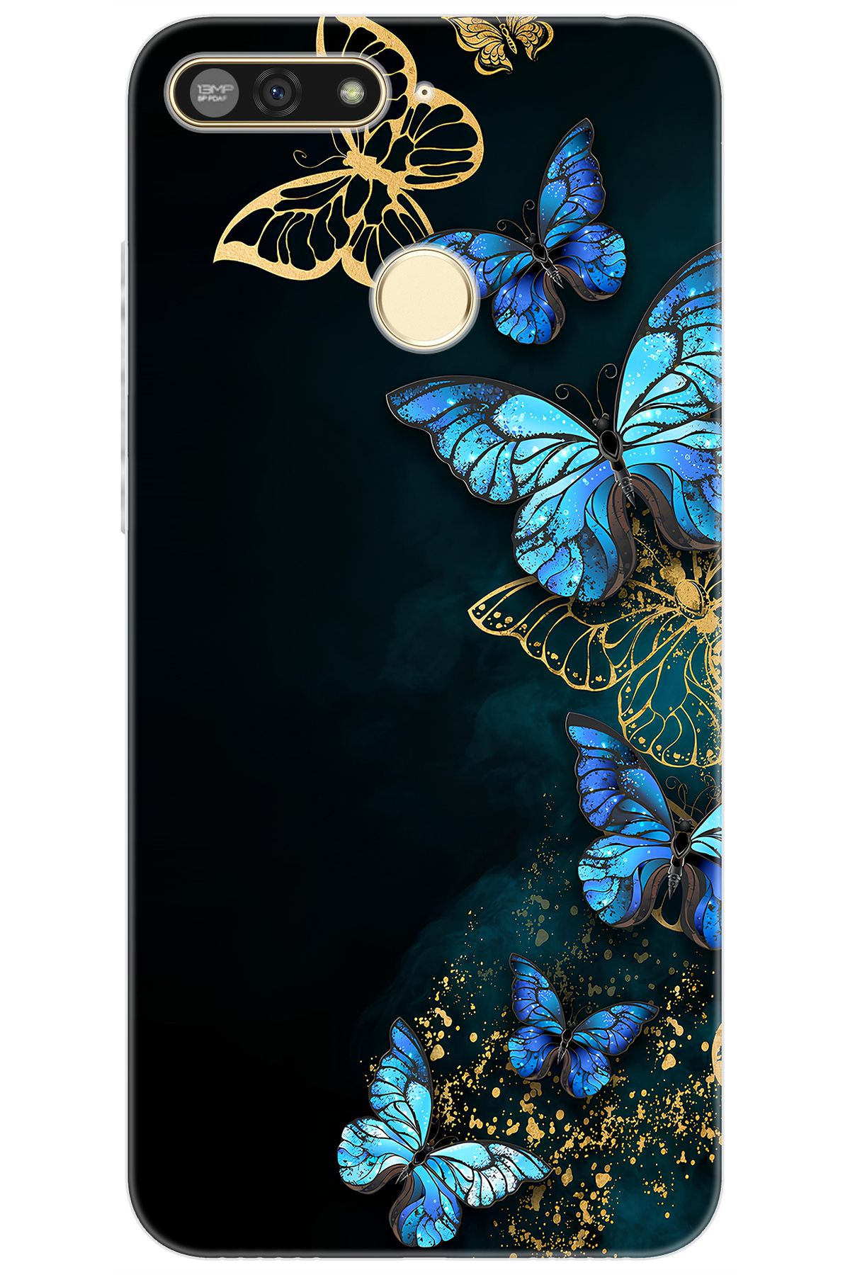Ceppare Honor 7A (AUM-L29) Uyumlu Kılıf Desen Baskılı Silikon Kelebekler STK:721 CP-lbYt3e4