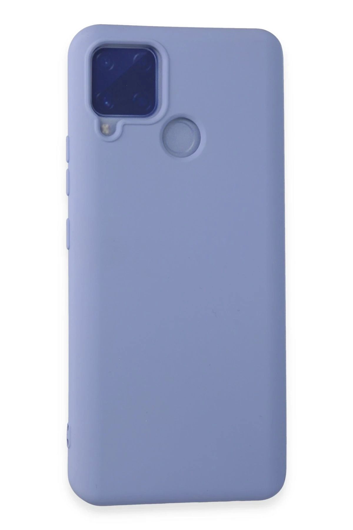 NewFace Realme C15 uyumlu  Kılıf Nano içi Kadife Silikon - Lila HNZRN