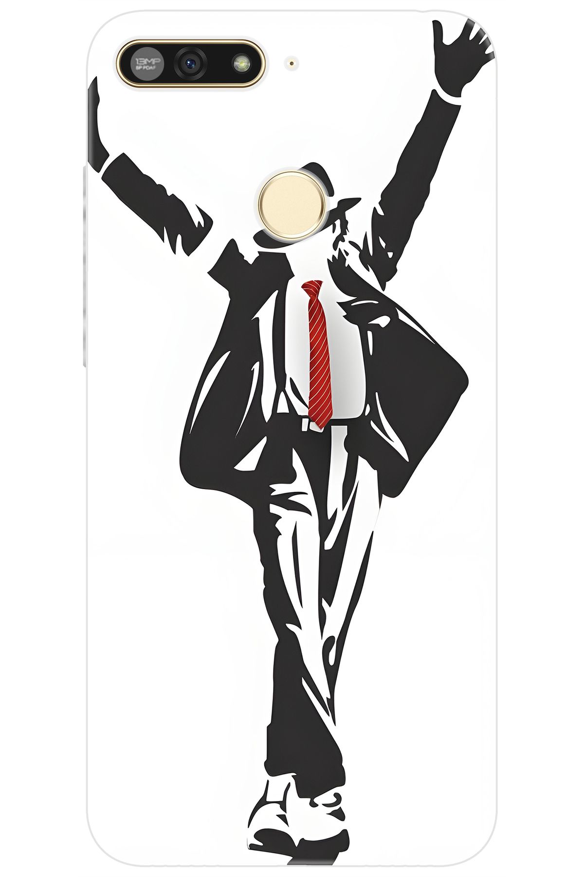 Ceppare Honor 7A (AUM-L29) Uyumlu Kılıf Desen Baskılı Silikon Michael Jackson STK:705 CP-L1eE8JK