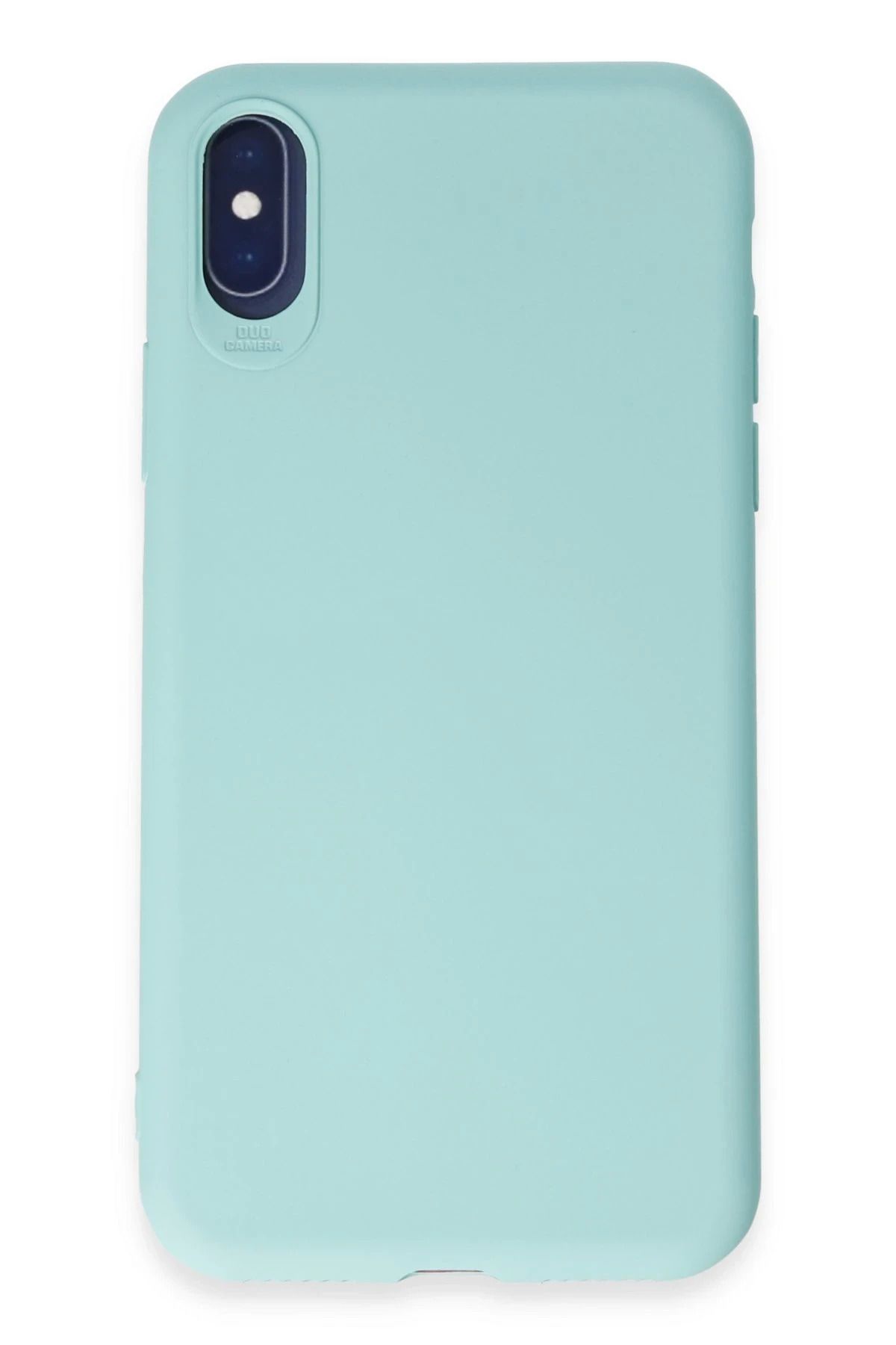 NewFace iPhone X Kılıf First Silikon - Turkuaz HNZRN