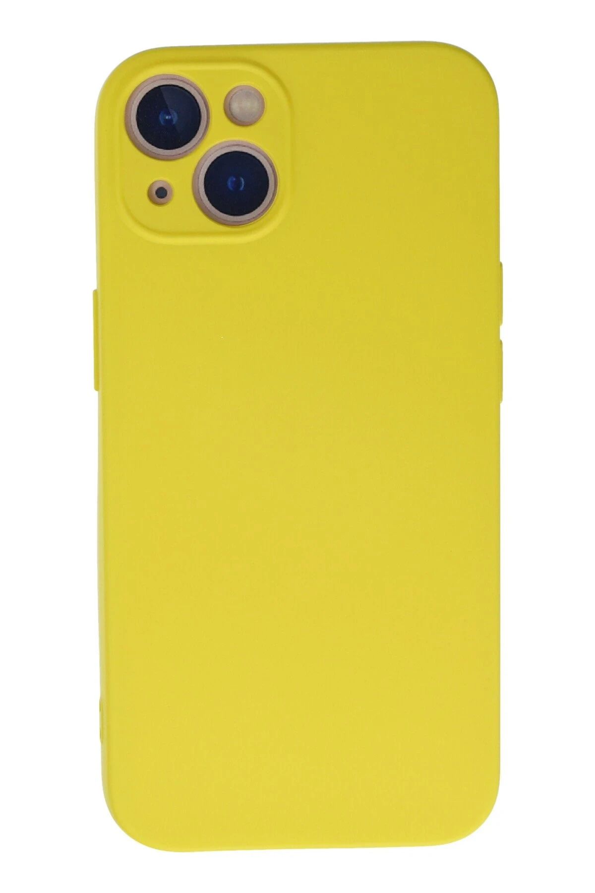 NewFace iPhone 13 Mini Kılıf Nano içi Kadife Silikon - Sarı NRMSA