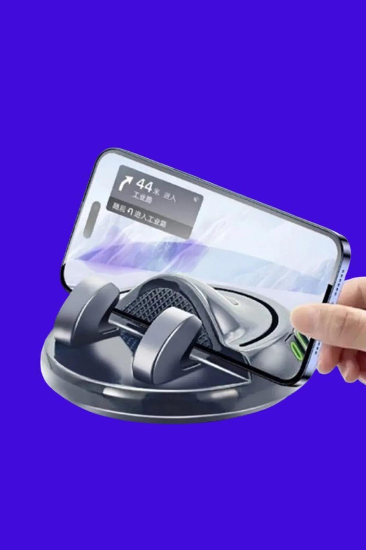 STOREMAX nffashopm Dönebilen Araç İçi Telefon Tutucu, Yapışkanlı Taban, Numaratörlü Gösterge, Siyah