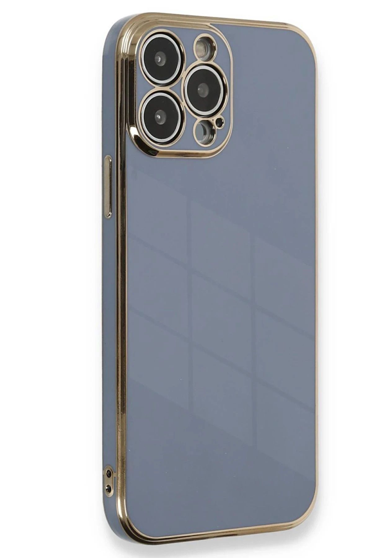 NewFace iPhone 15 Pro Kılıf Volet Silikon - Mavi JOJUA