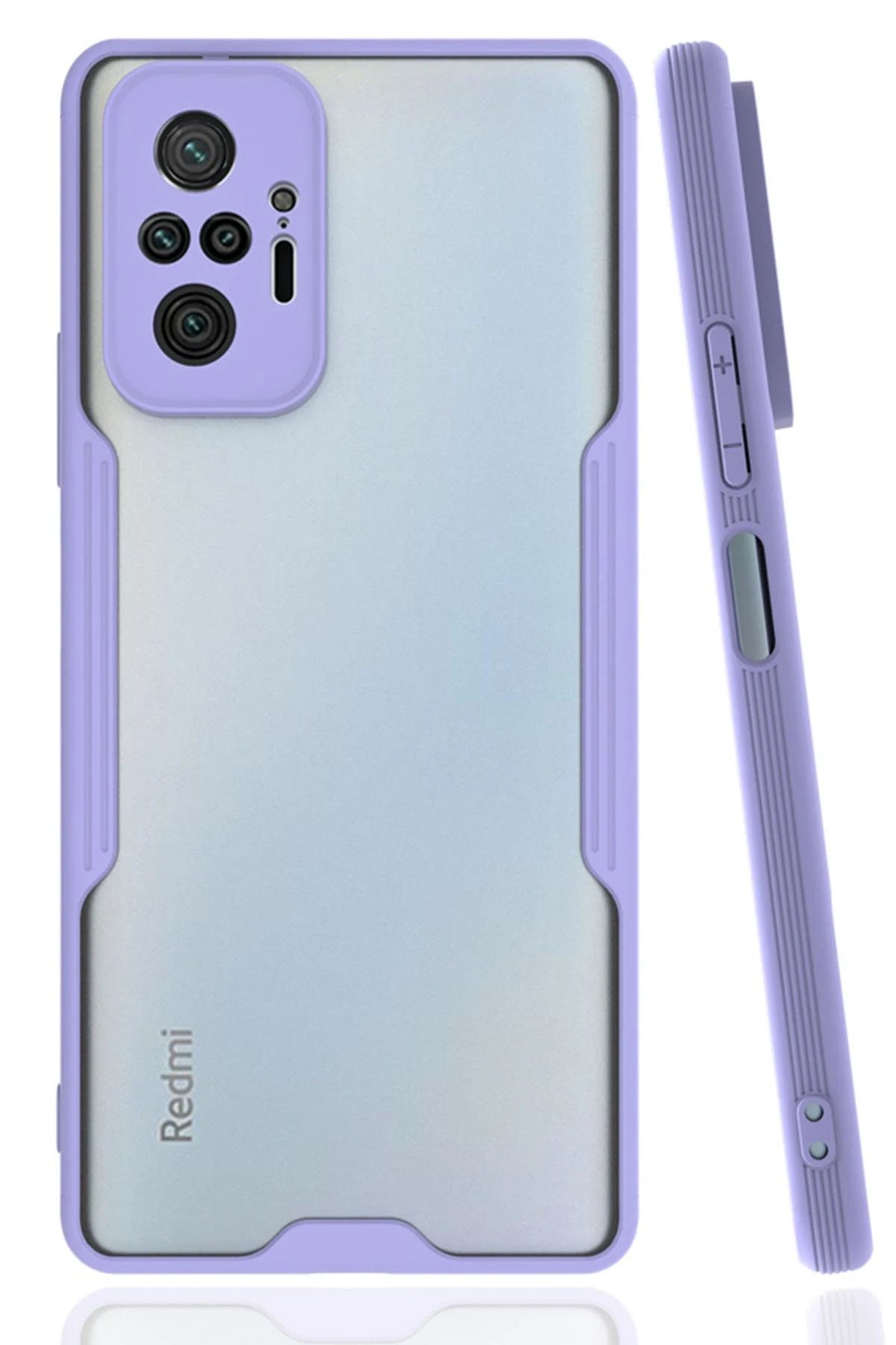 NewFace Xiaomi Redmi Note 10 Pro Kılıf Platin Silikon - Lila NRMSA
