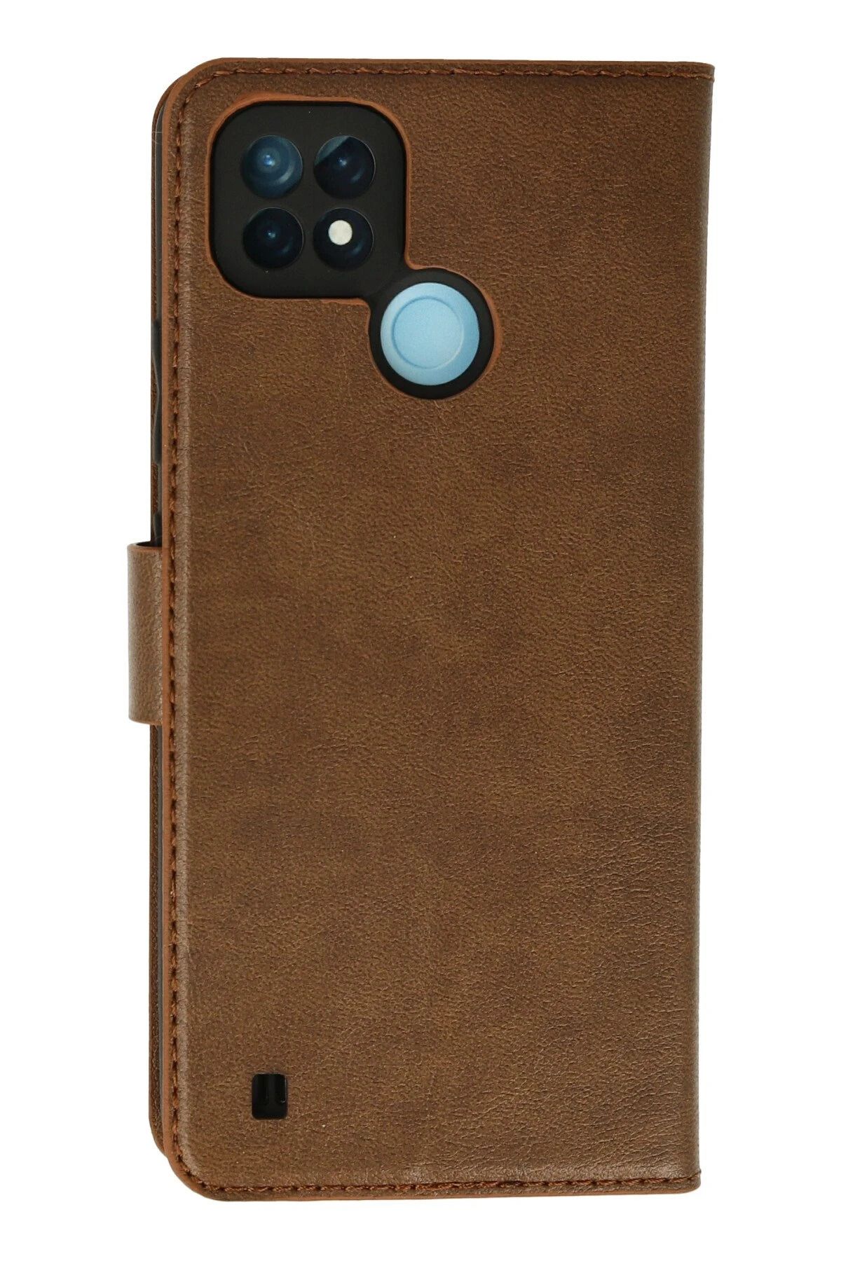 NewFace Realme C21 Kılıf Trend S Plus Kapaklı Kılıf - Taba JOJUA