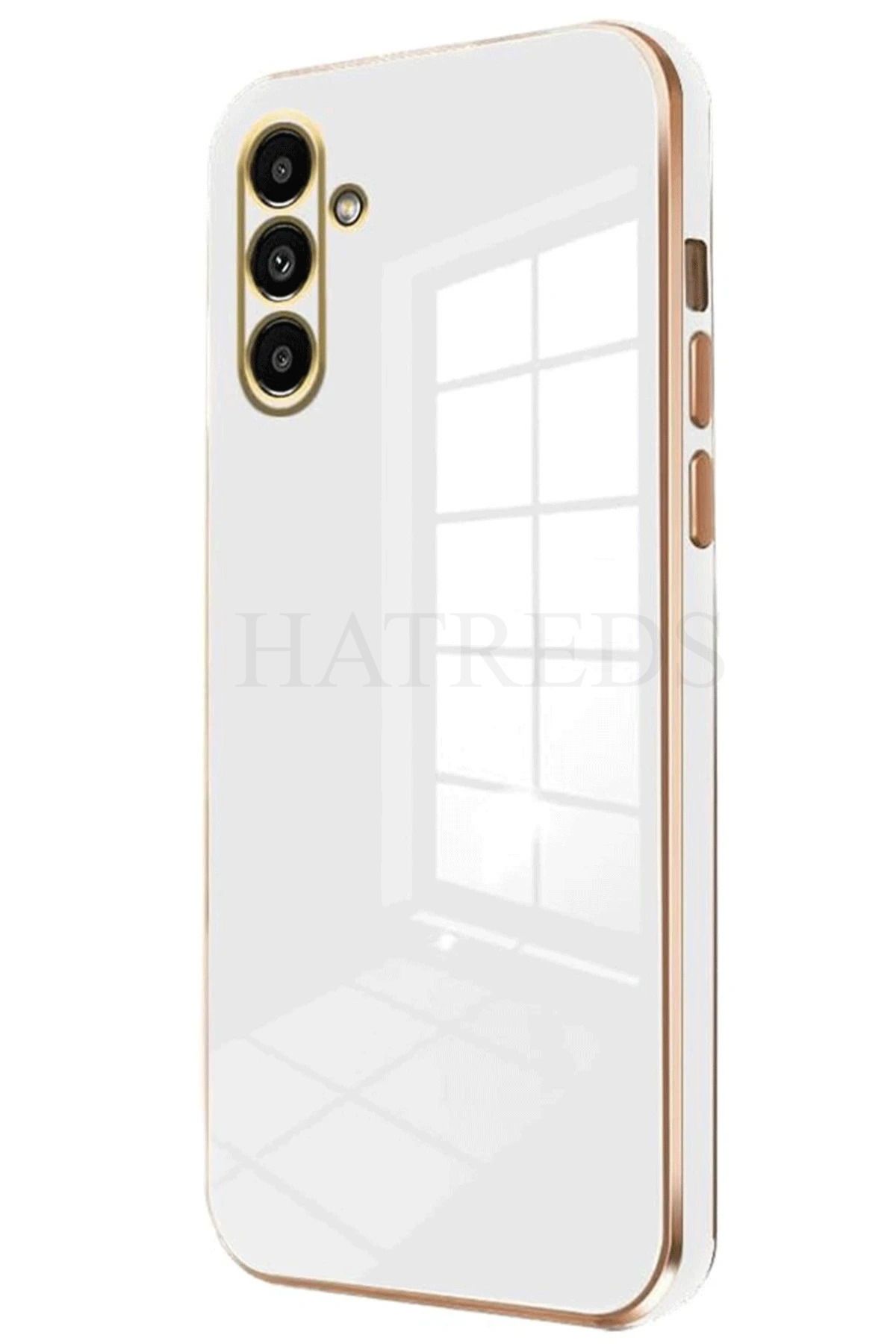 Hatreds Samsung Galaxy S25 Plus Kılıf Parlak Altın Kenarlı Kamera Korumalı Dayanıklı Kapak