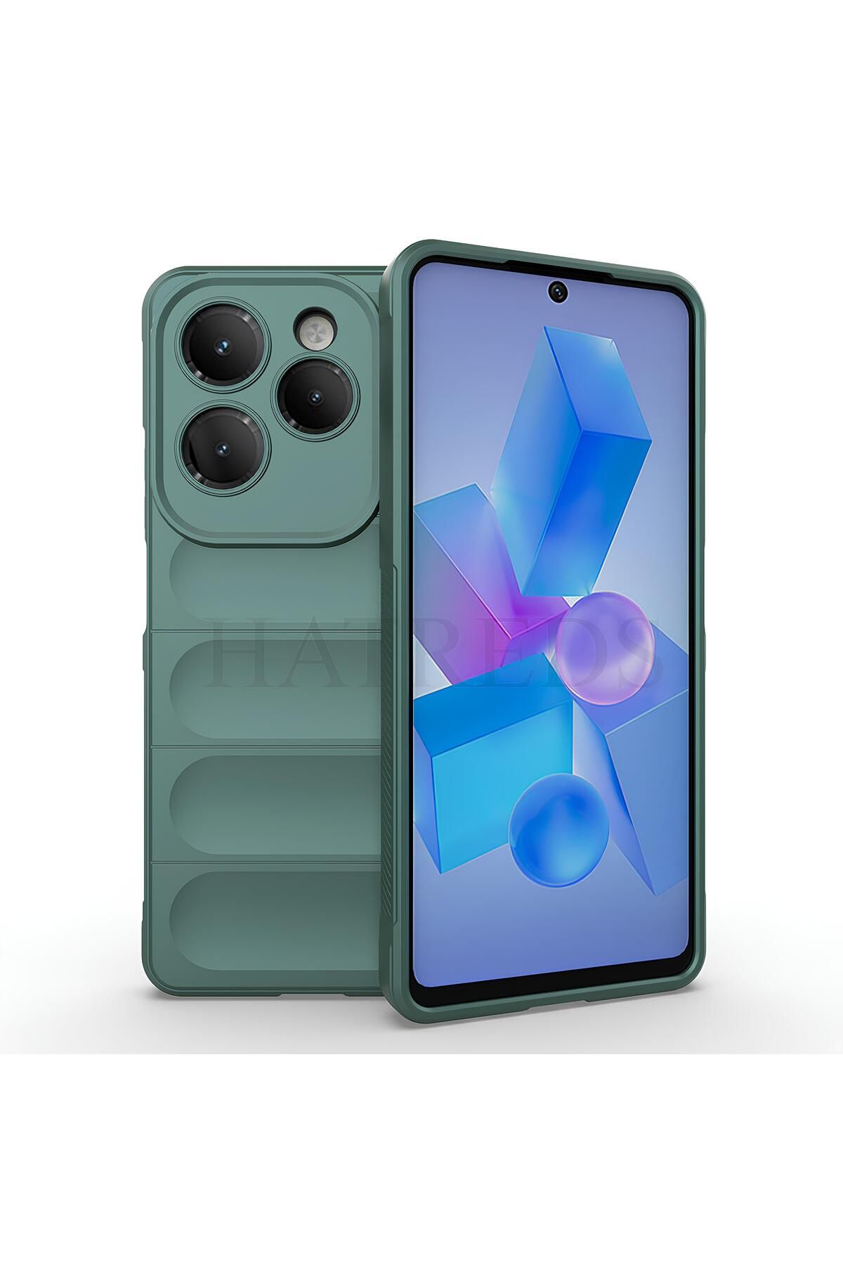 Hatreds İnfinix Hot 40 Pro Kılıf Esnek TPU Oyuklu Yüzey Tasarımlı Kamera Koruma Çıkıntılı Kapak