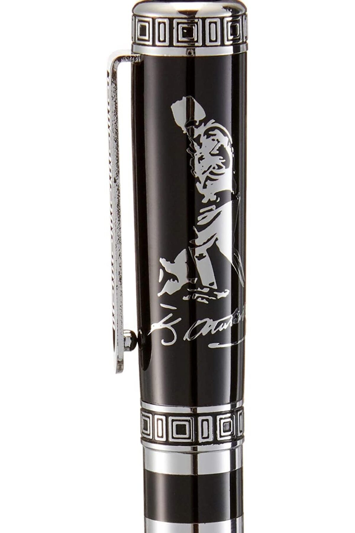 STOREMAX nffashopm Clkpen ZPÖ01 Atatürk Silüetli Dolma Kalem+Roller Kalem Gümüş storestarx 1051353