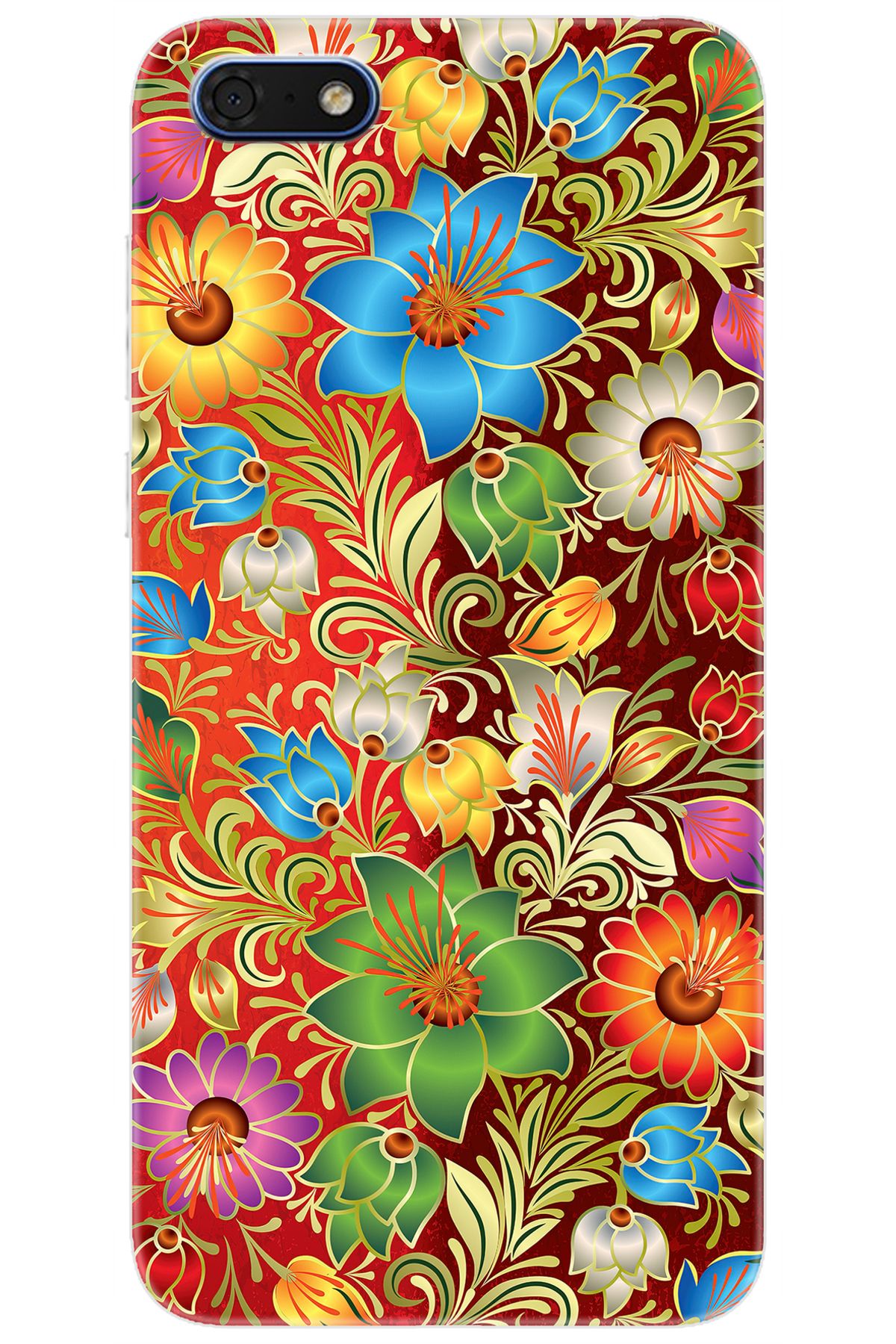 Ceppare Huawei Y5 2018 (DRA-L21) Uyumlu Kılıf Desen Baskılı Silikon Çiçekler Serisi STK:532 CP-dWTFq4H