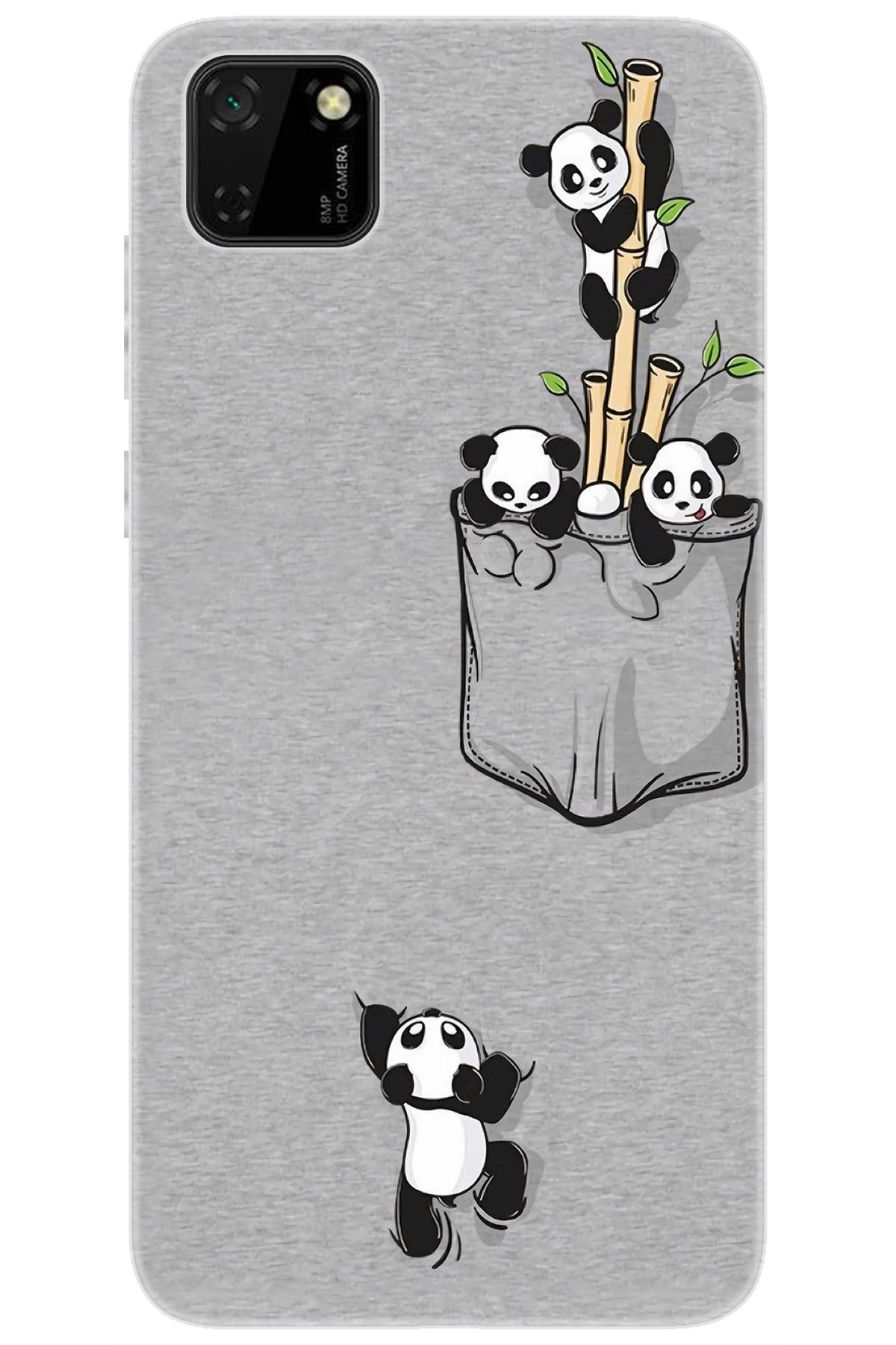 Ceppare Huawei Y5P (DRA-LX9) Uyumlu Kılıf Desen Baskılı Silikon Pandalar STK:749 CP-eXcZDht