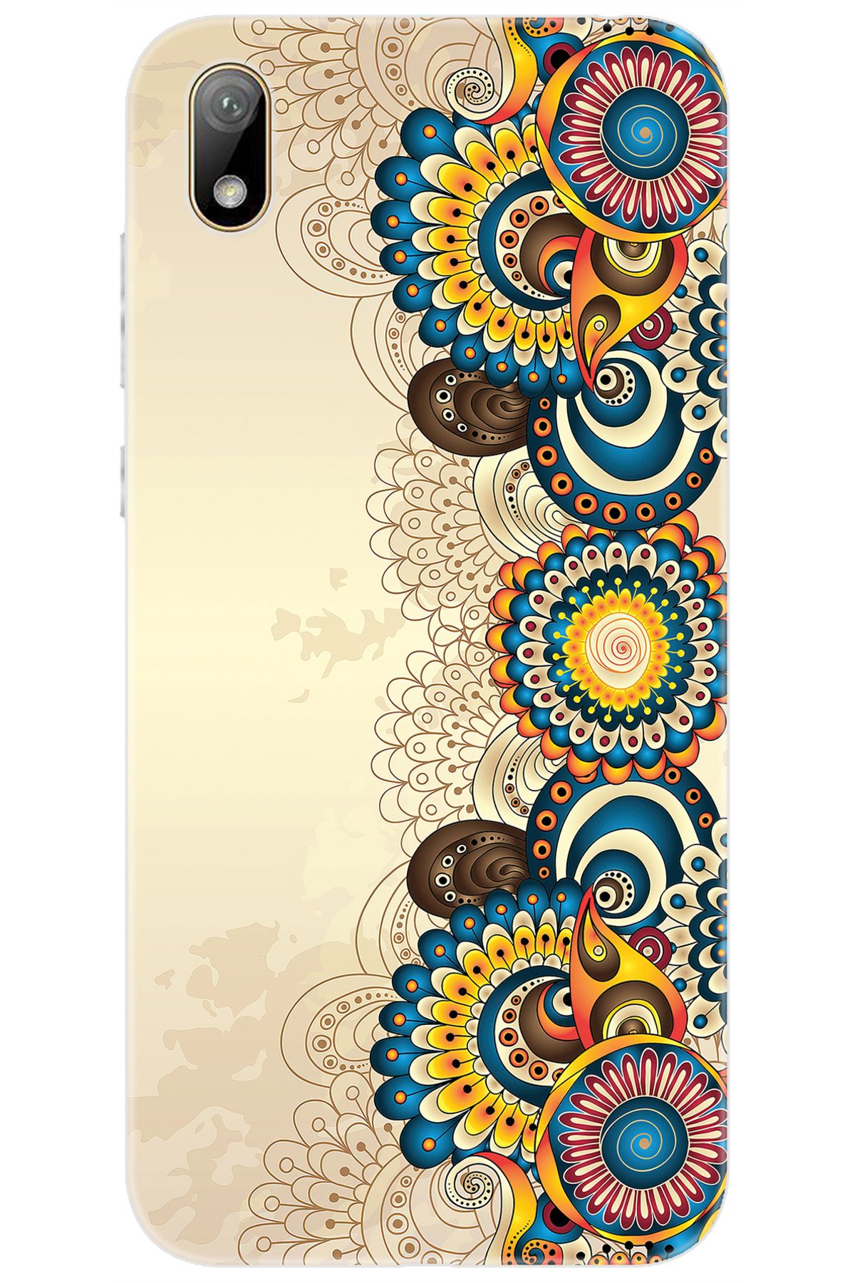 Ceppare Huawei Y5 2019 (AMN-LX2/LX9) Uyumlu Kılıf Desenli Silikon Dekoratif Çiçek Tasarım STK:531 CP-IE4OAzN