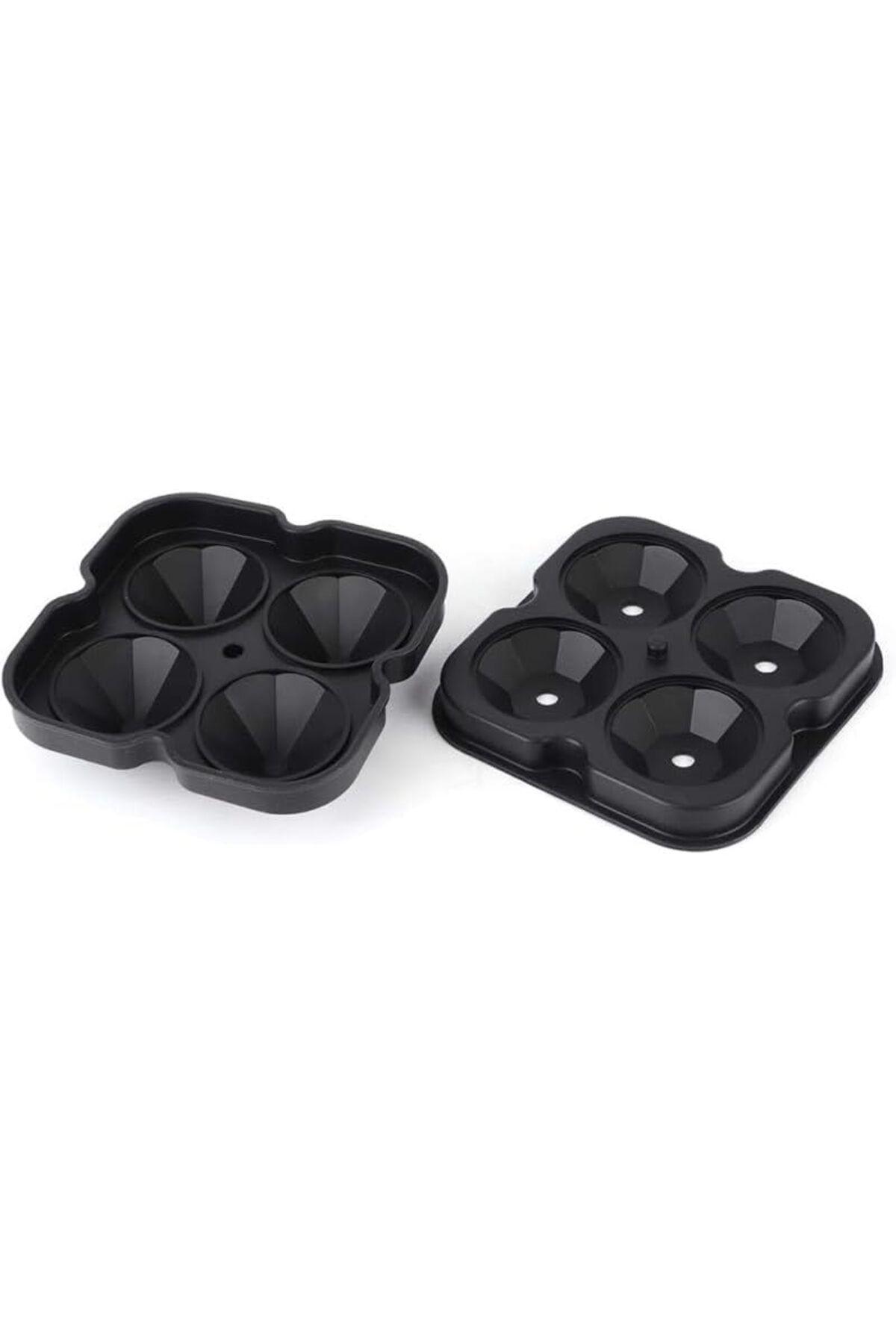 salesalbutik Şekilli Silikon Buz Kalıbı, 4'lü Set, Lüks Kalite