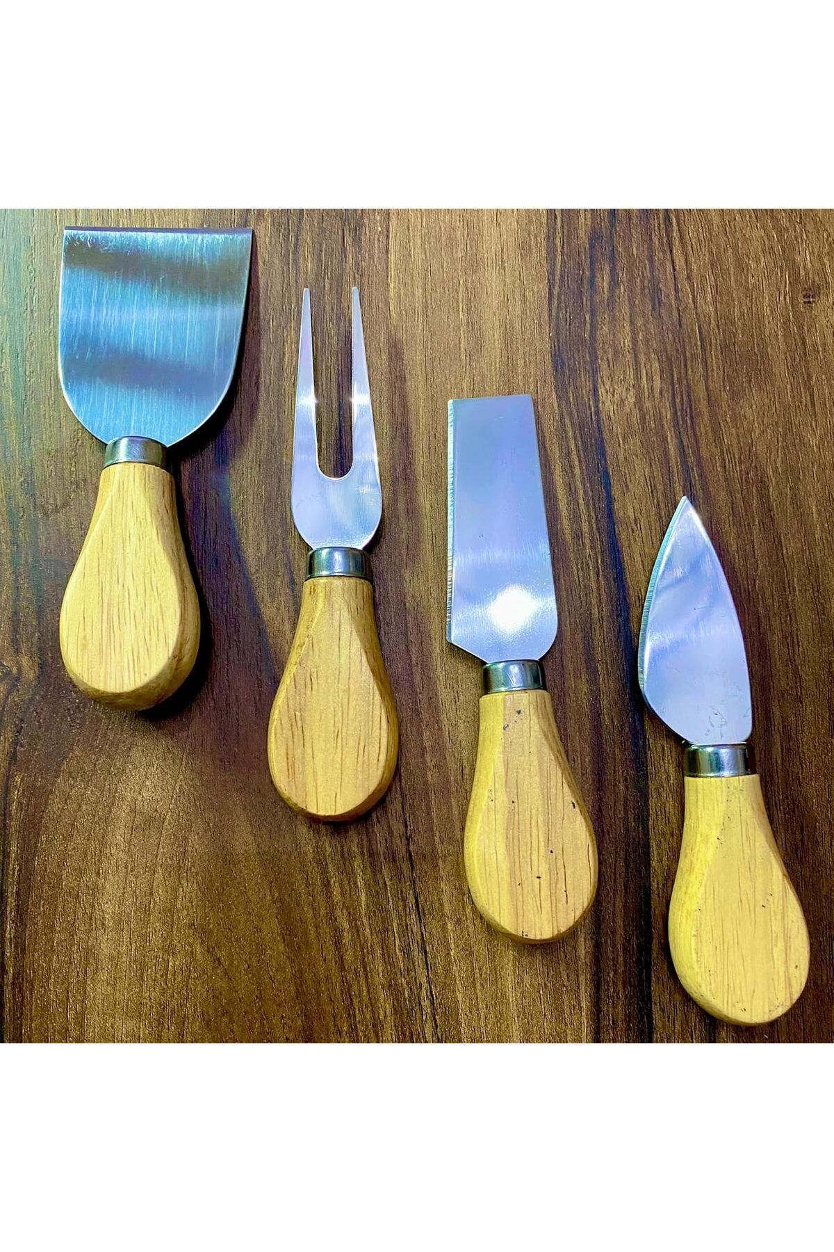 STOREMAX nffashopm Bambu Peynir Bıçağı Sunum Seti, 4'lü Peynir Sunum Seti storestarx 1051353