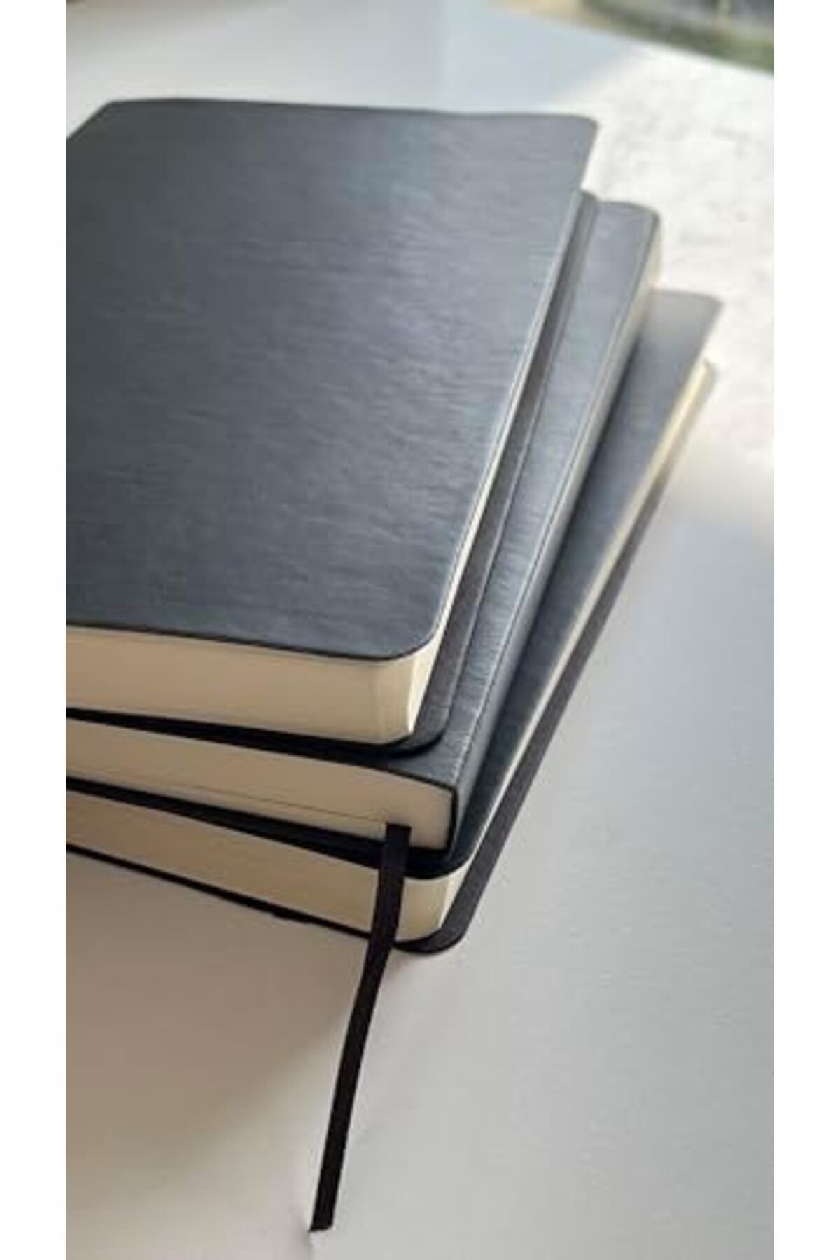 STOREMAX-Ntwork Promotional Notebook, Unlined Notebook, Black Thermo Leather Cover Unlined Notebook, 128 Sheets A5 3