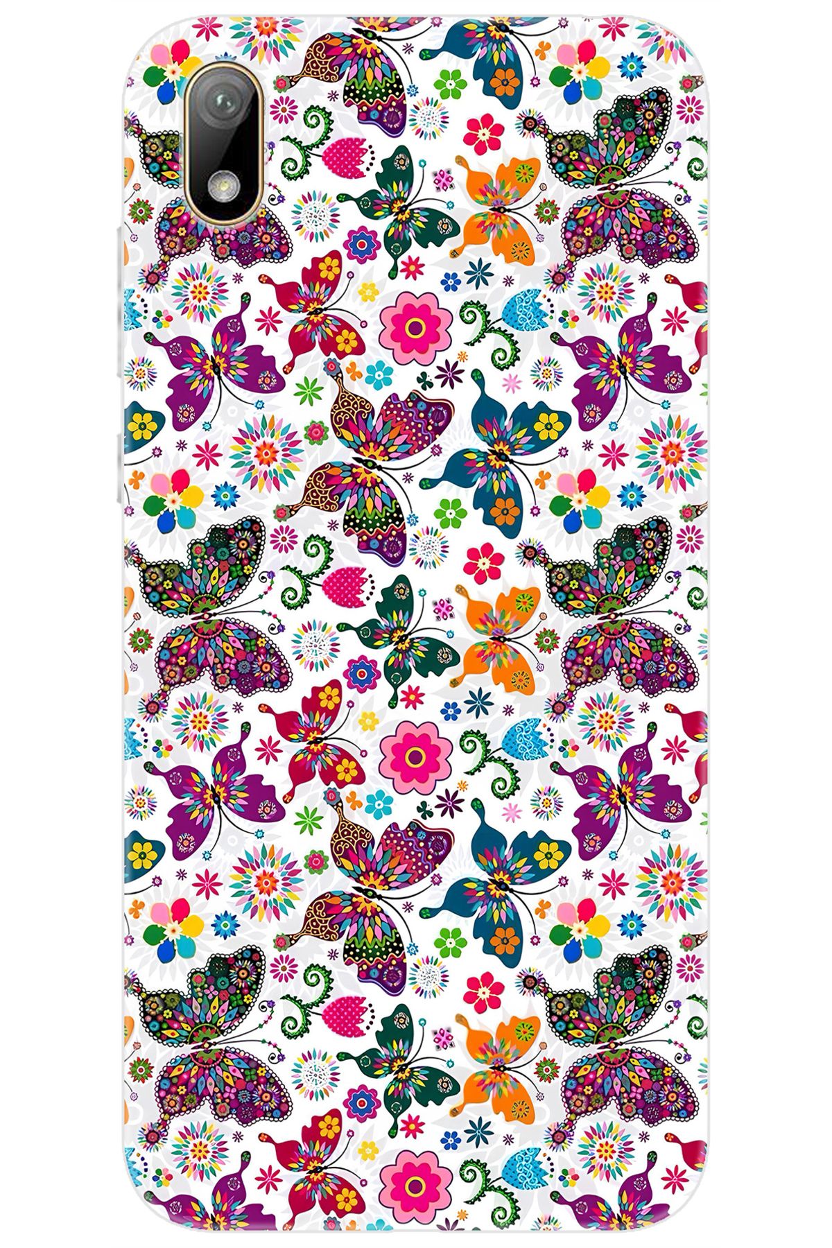 Ceppare Huawei Y5 2019 (AMN-LX2/LX9) Uyumlu Kılıf Desen Baskılı Silikon Kelebek STK:700 CP-nu6EekU