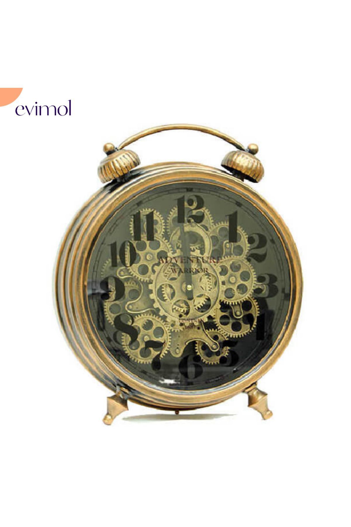 EVİMOL Evimol Çarklı Masa Saati Lüx Konsept Hediyelik