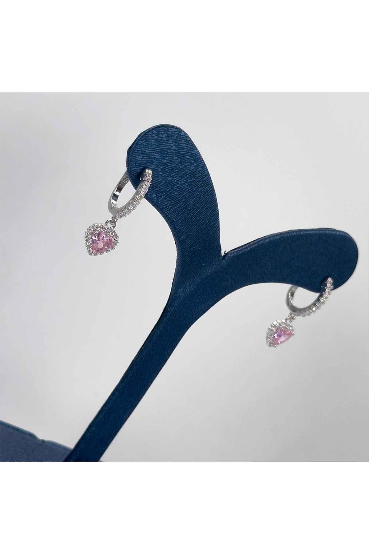 Livora Jewelry Pembe Kuvars Gümüş Küpe