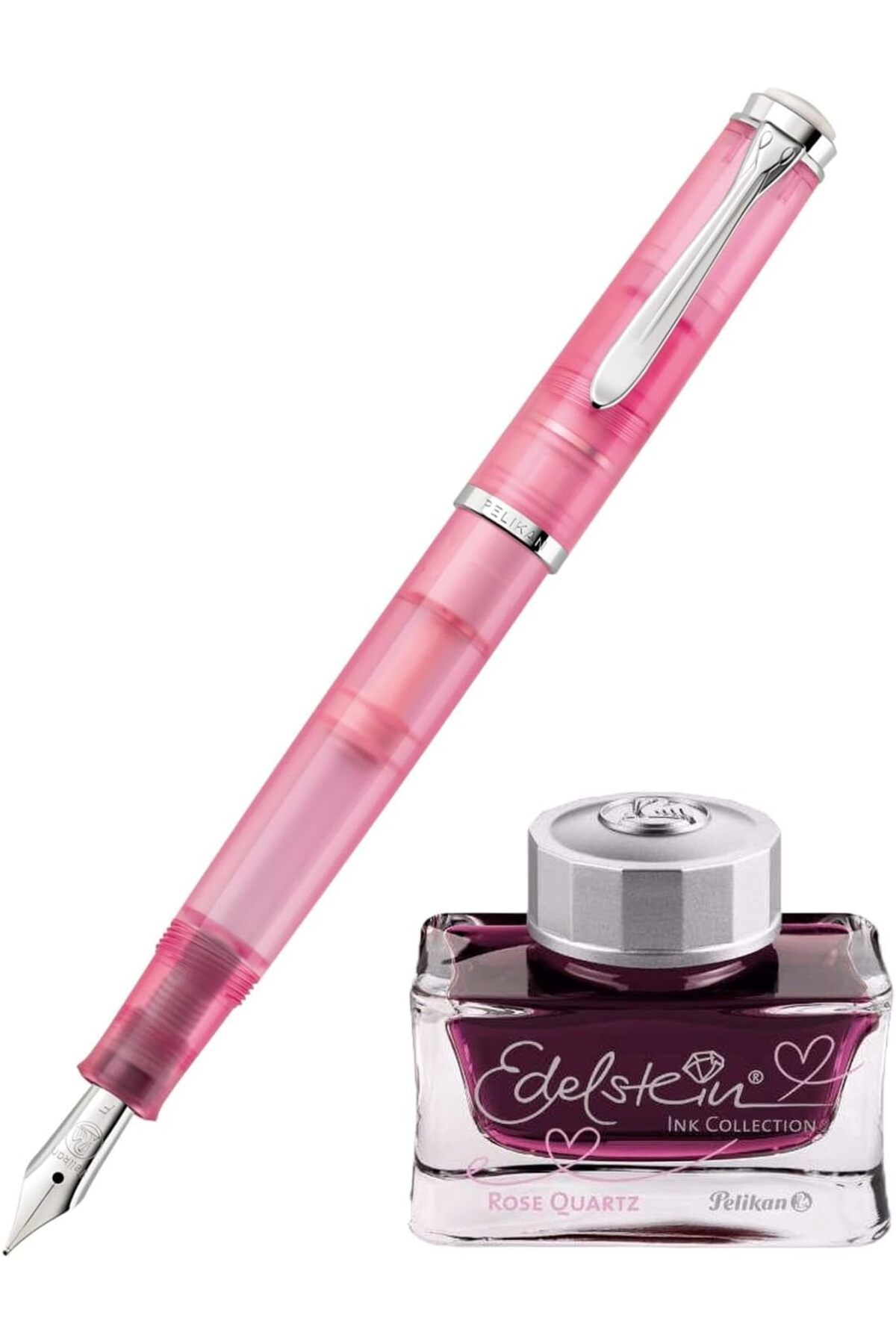 STOREMAX nffashopm M205 Rose Quartz EF + Edelstein Ink Rose Quartz 50ml SET storestarx 1051353