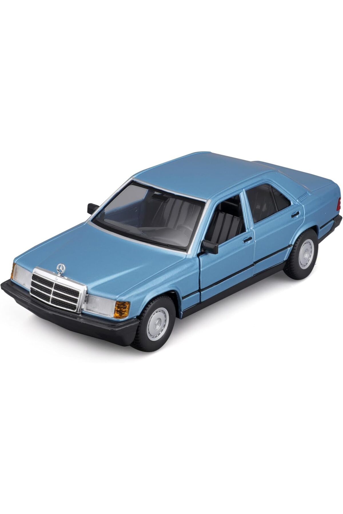 STOREMAX nffashopm Mercedes 190E (1987): 1:24 ölçeğinde model araba, hareketli kapılar, mavi (18-21103B)