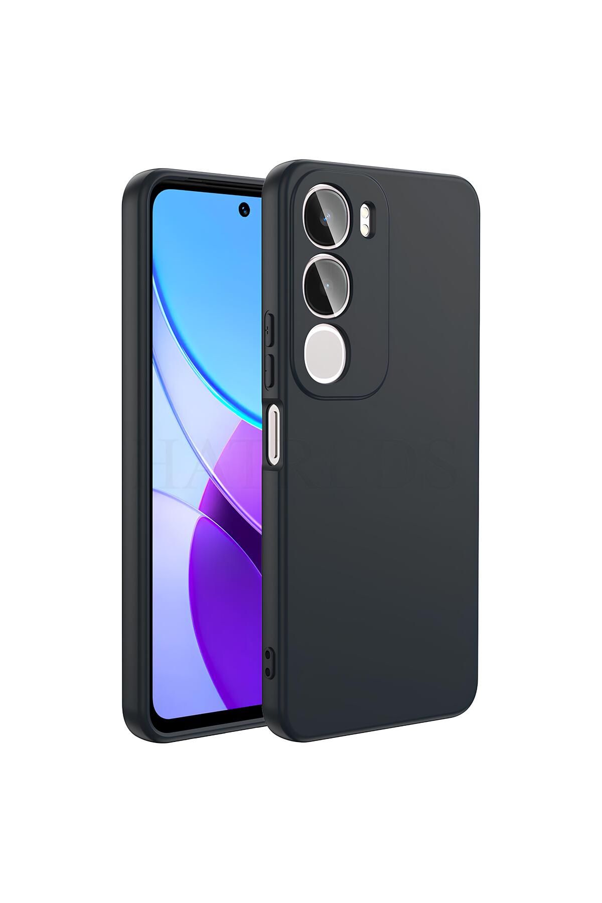 Hatreds Vivo Y19S Kılıf İçi Kadife Tasarımlı Kamera Koruma Çıkıntılı Soft Silikon Kapak
