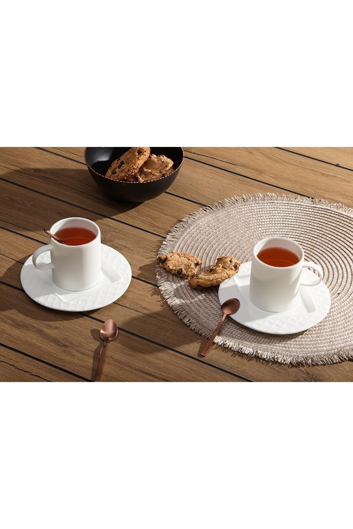 STOREMAX daiviolastore Superior Bone Porcelain Elix 2 Kişilik Çay Fincan Takımı 200cc DLStore 990396