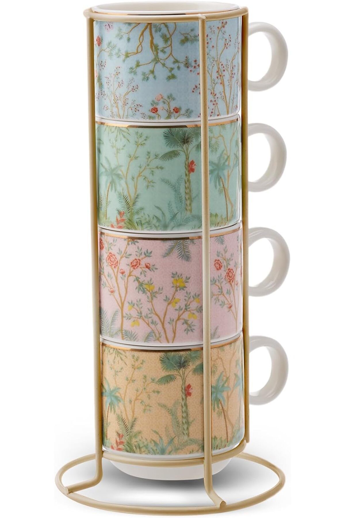 STOREMAX nffashopm LAVİNYA 4'LÜ STANDLI MUG/ÇAY FİNCANI storestarx