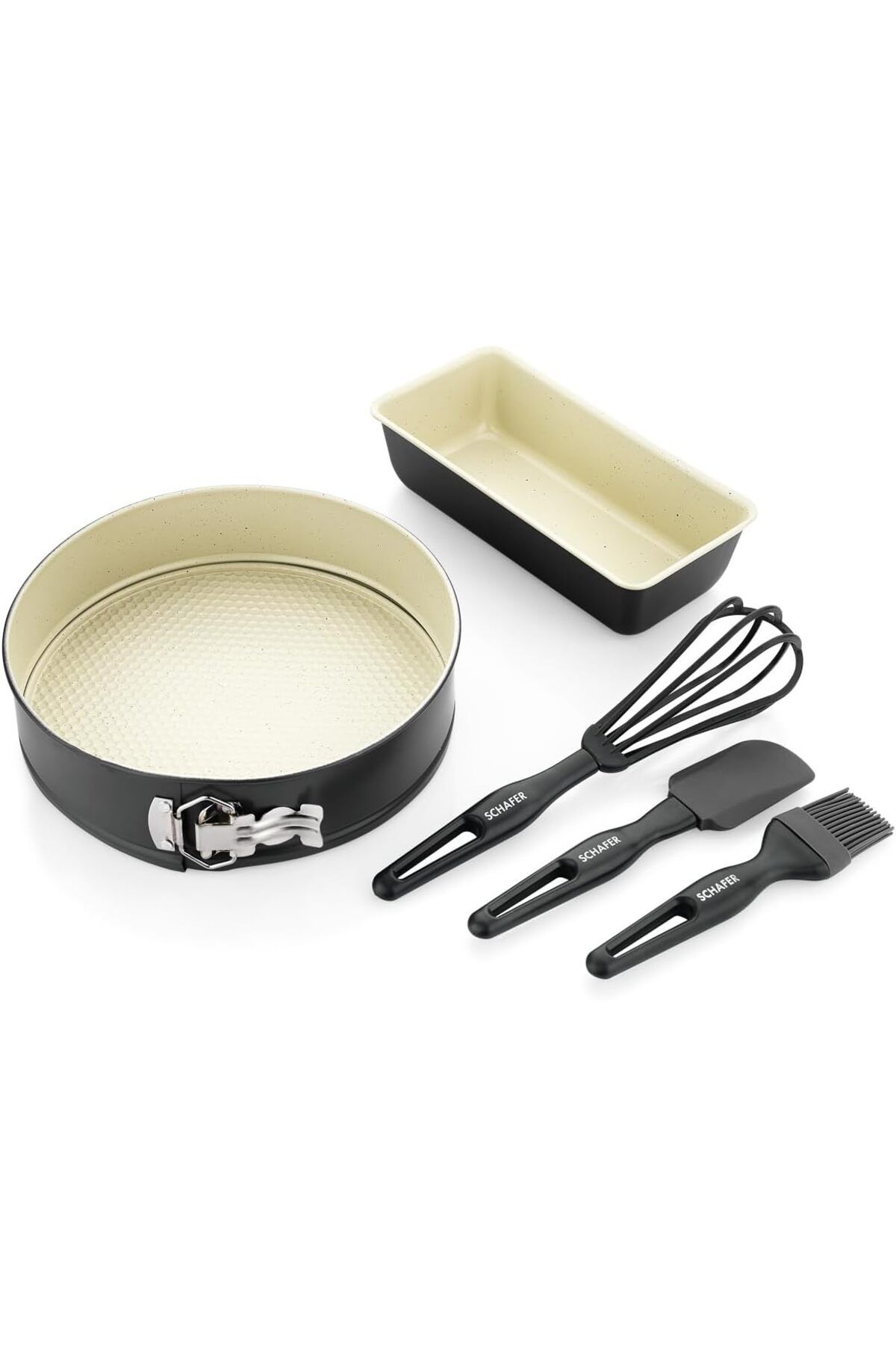 STOREMAX nffashopm Ariana Kek Kalıbı+Pasta Seti 5 Parça-Gri storestarx 1051353