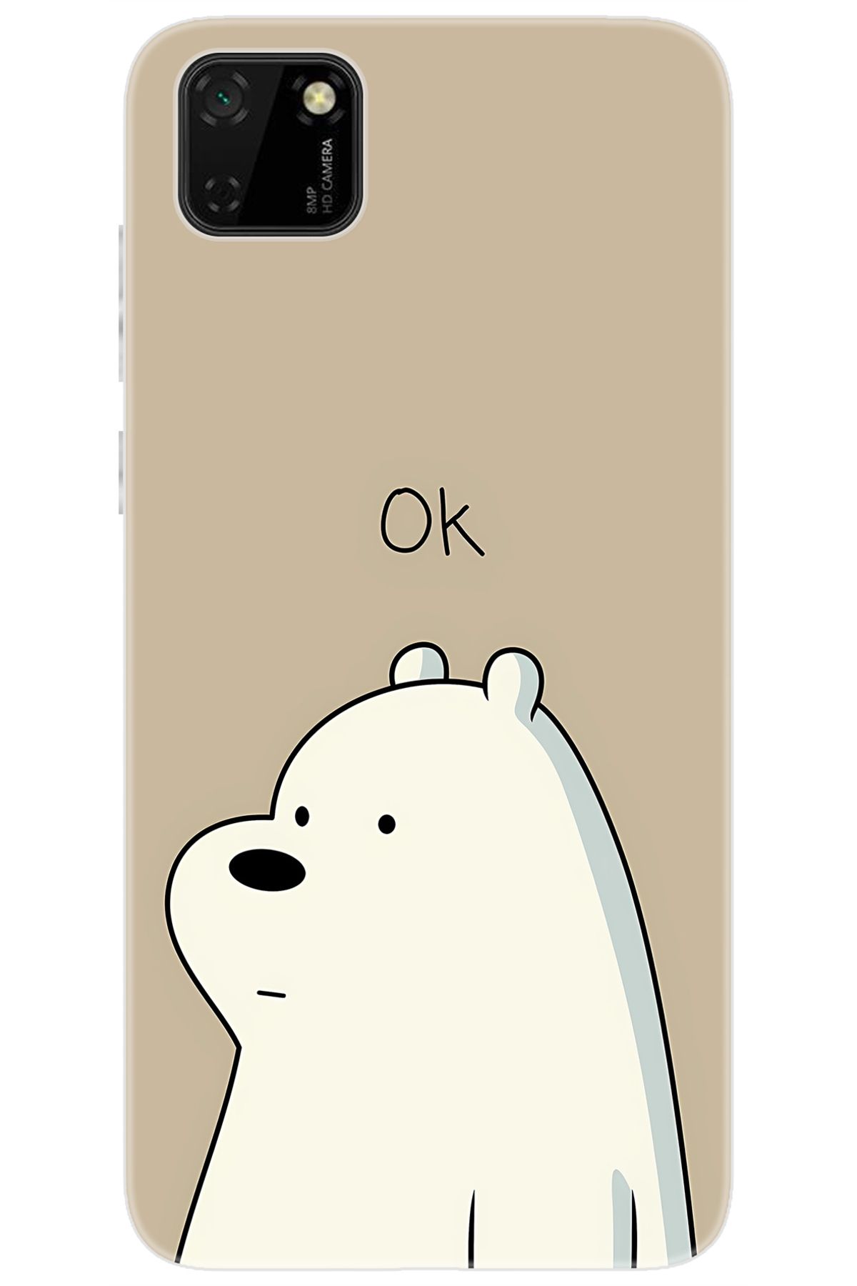 Ceppare Huawei Y5P (DRA-LX9) Uyumlu Kılıf Desen Baskılı Silikon Panda OK STK:641 CP-80hOY5i