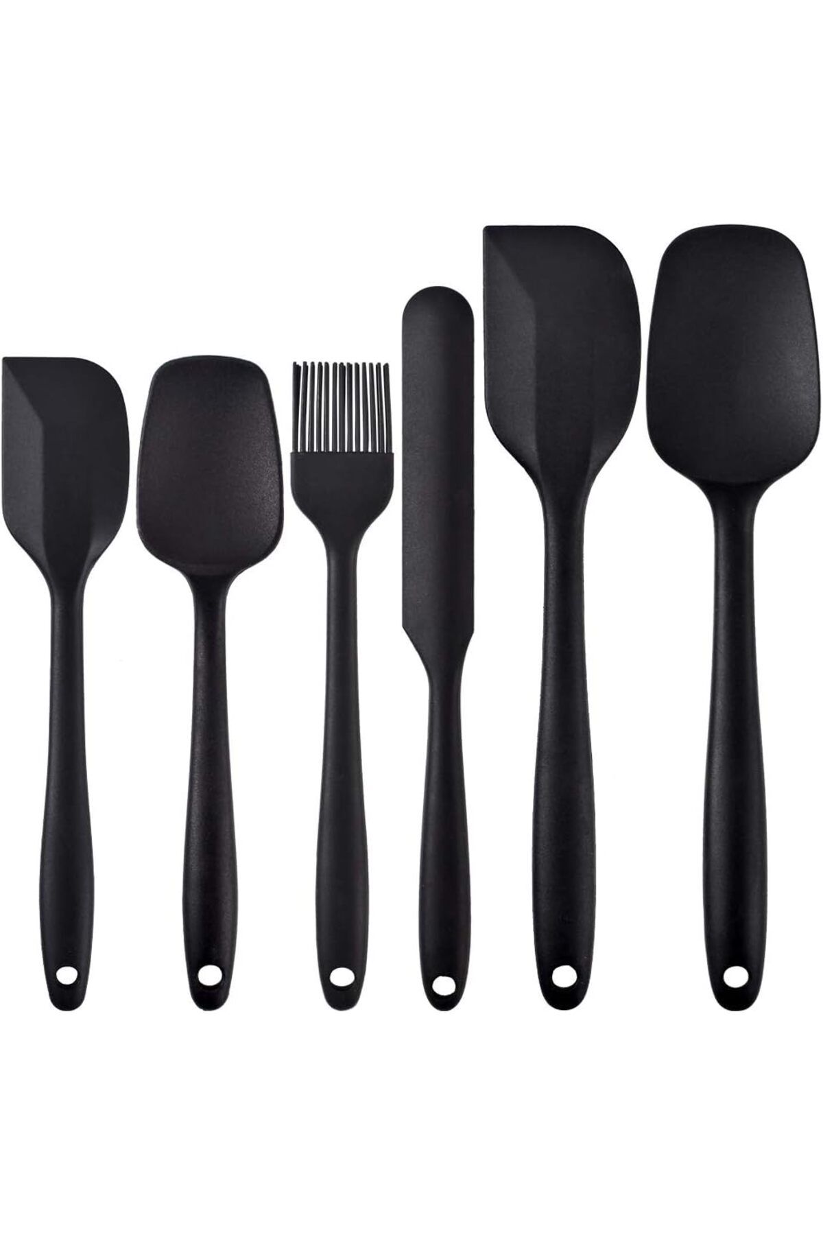 STOREMAX nffashopm Isıya Dayanıklı Silikon Spatula Seti, 6 Parça Set, Yapışmaz Kauçuk Spatula Mutfak G