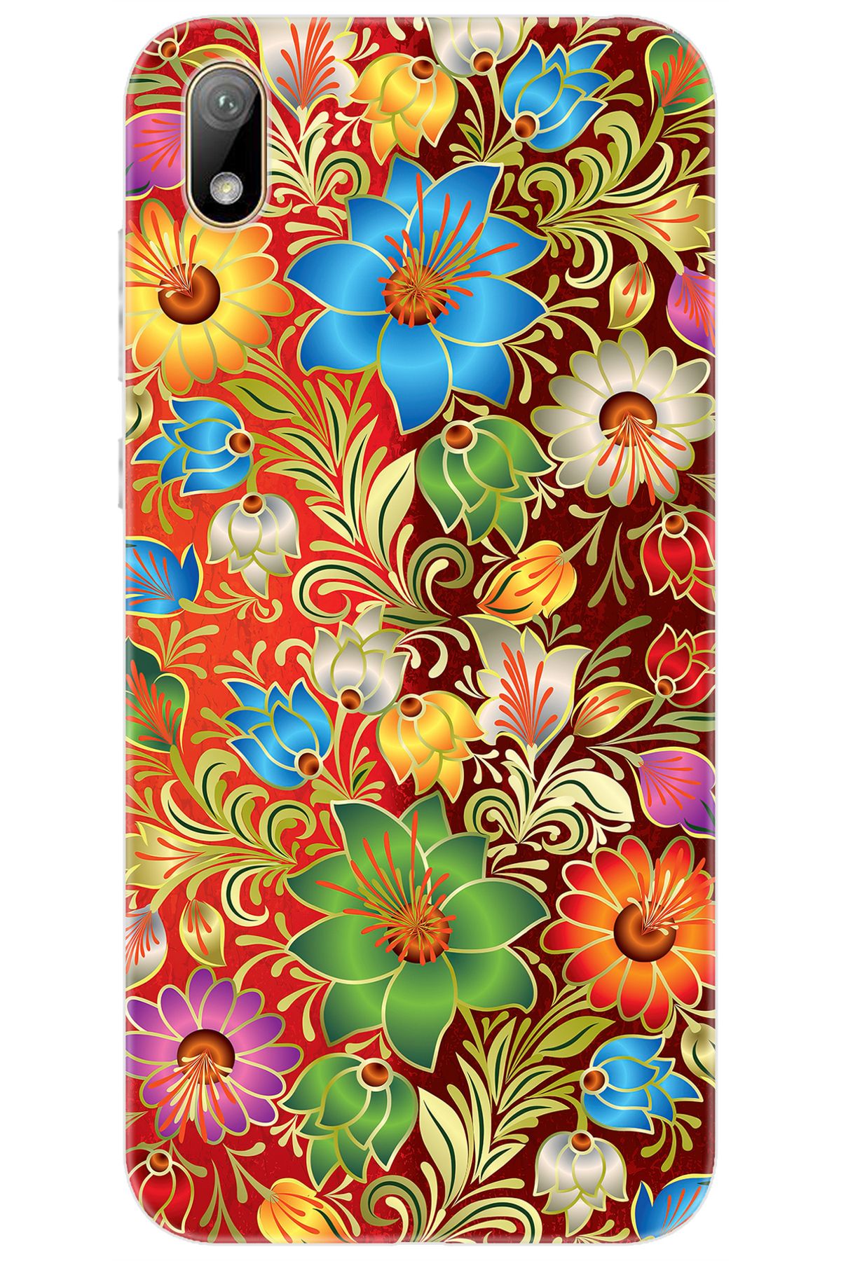 Ceppare Huawei Y5 2019 (AMN-LX2/LX9) Uyumlu Kılıf Desen Baskılı Silikon Çiçekler Serisi STK:532 CP-A7ViqND