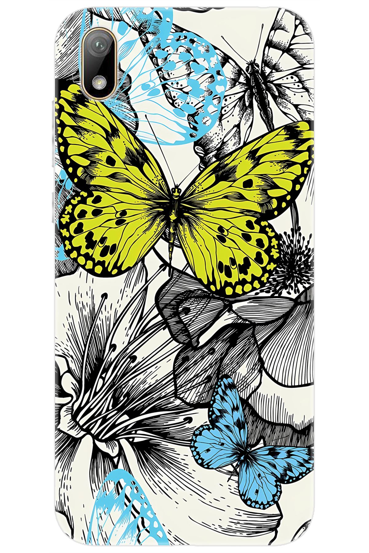 Ceppare Huawei Y5 2019 (AMN-LX2/LX9) Uyumlu Kılıf Desen Baskılı Silikon Kelebek STK:647 CP-vPKEj6Z